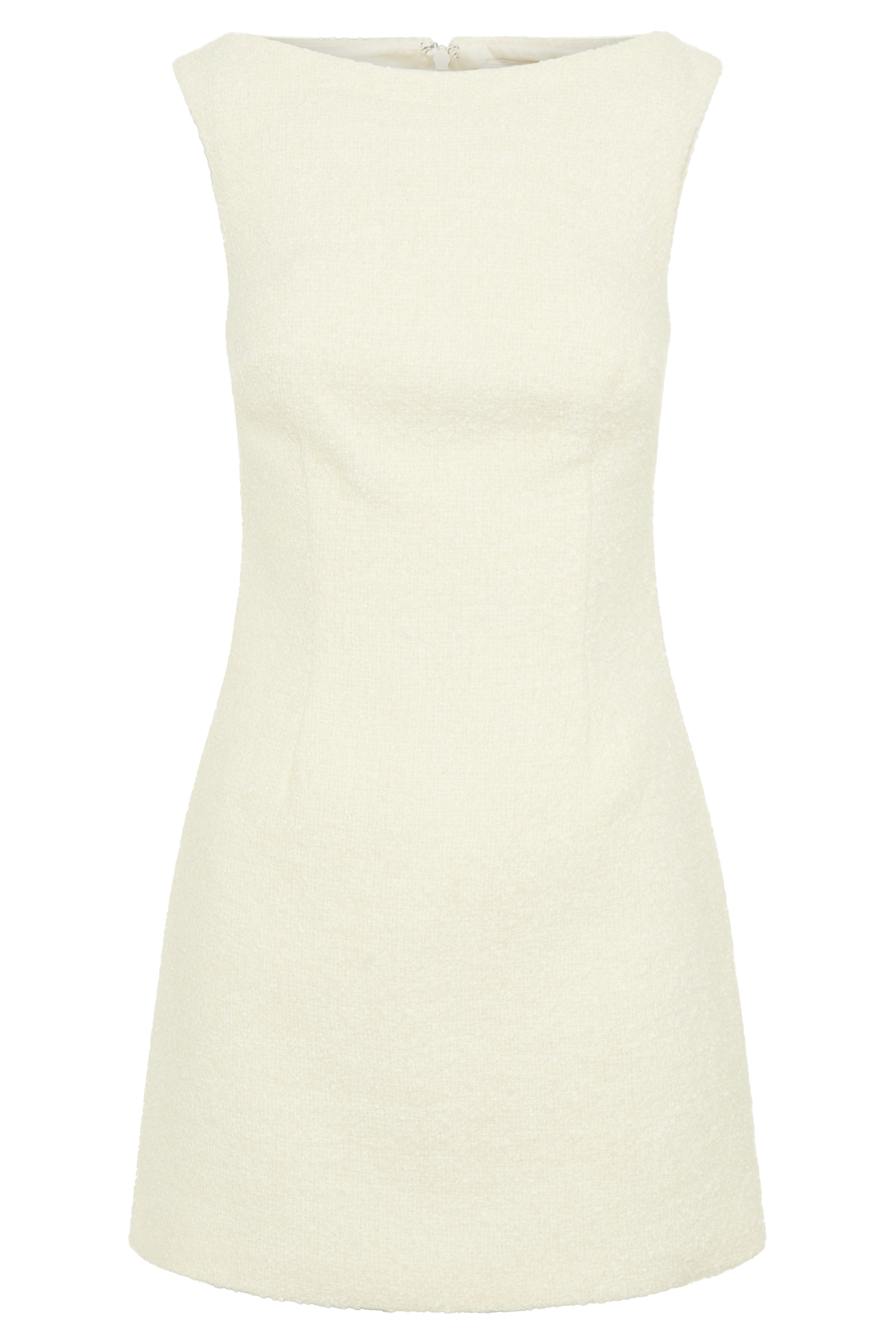 Angela Textured Boucle Mini Dress - Ivory、mySite、solidvoid