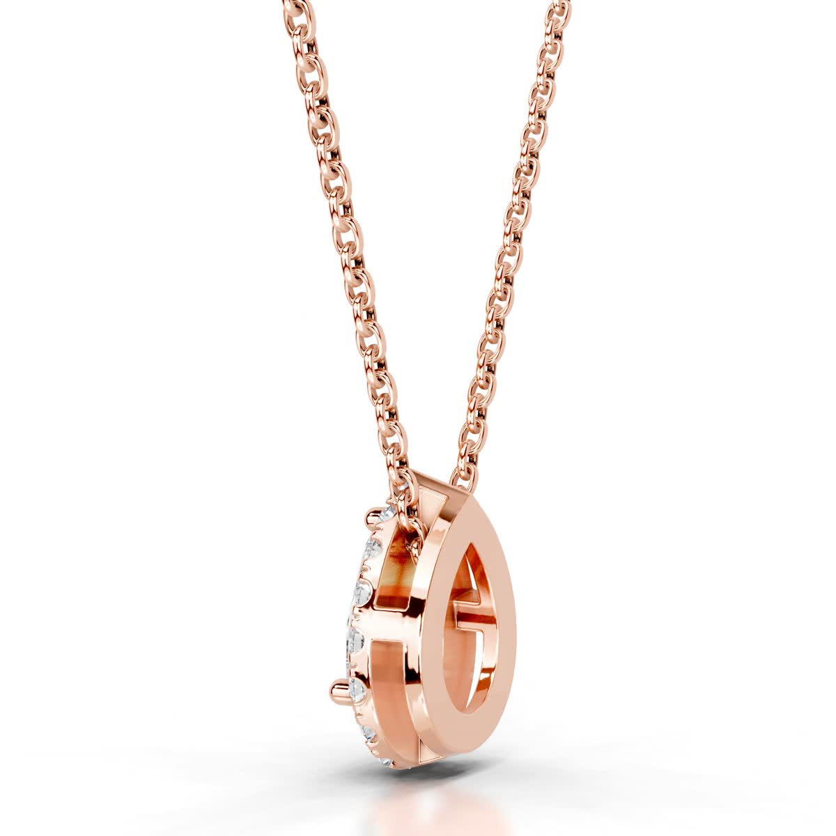 Petit Chantal Lab Grown Diamond Pendant -14K Rose Gold、mySite、hinf8tx79