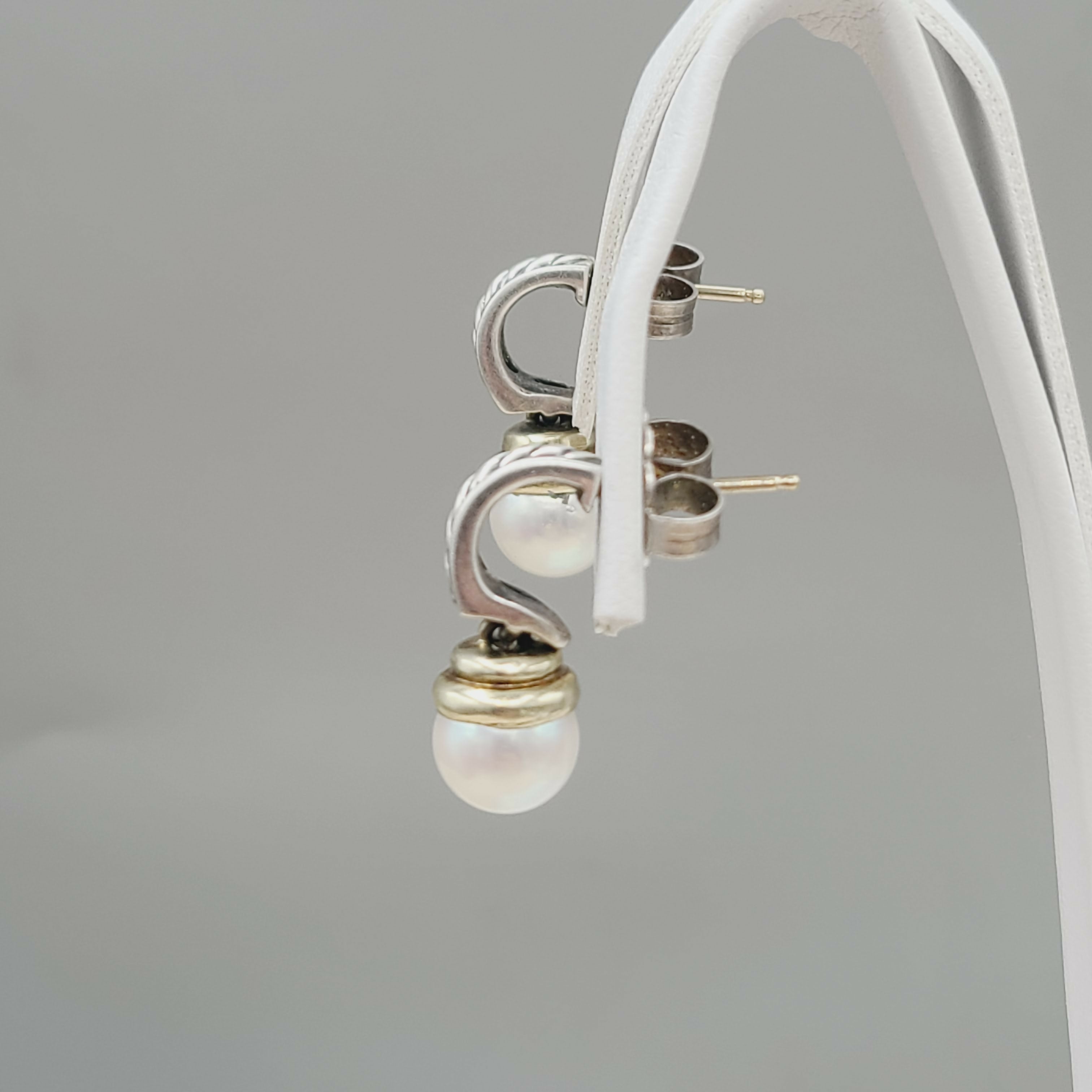 David Yurman Hampton Cable Drop Pearl Earrings、mySite、hinf8tx79