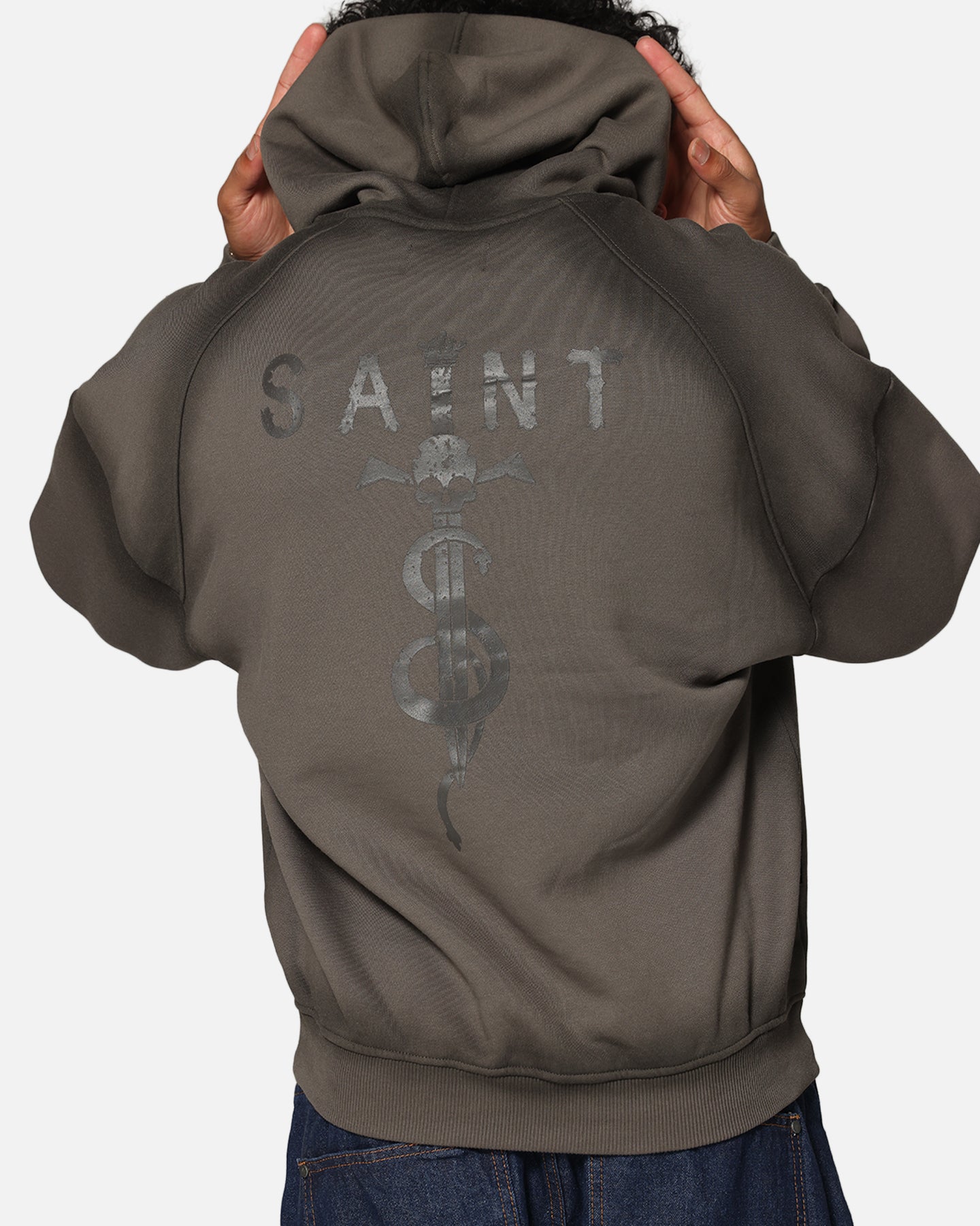 Saint Morta Daggers Premium Hoodie Contrast Brown、mySite、zt4zffjzw