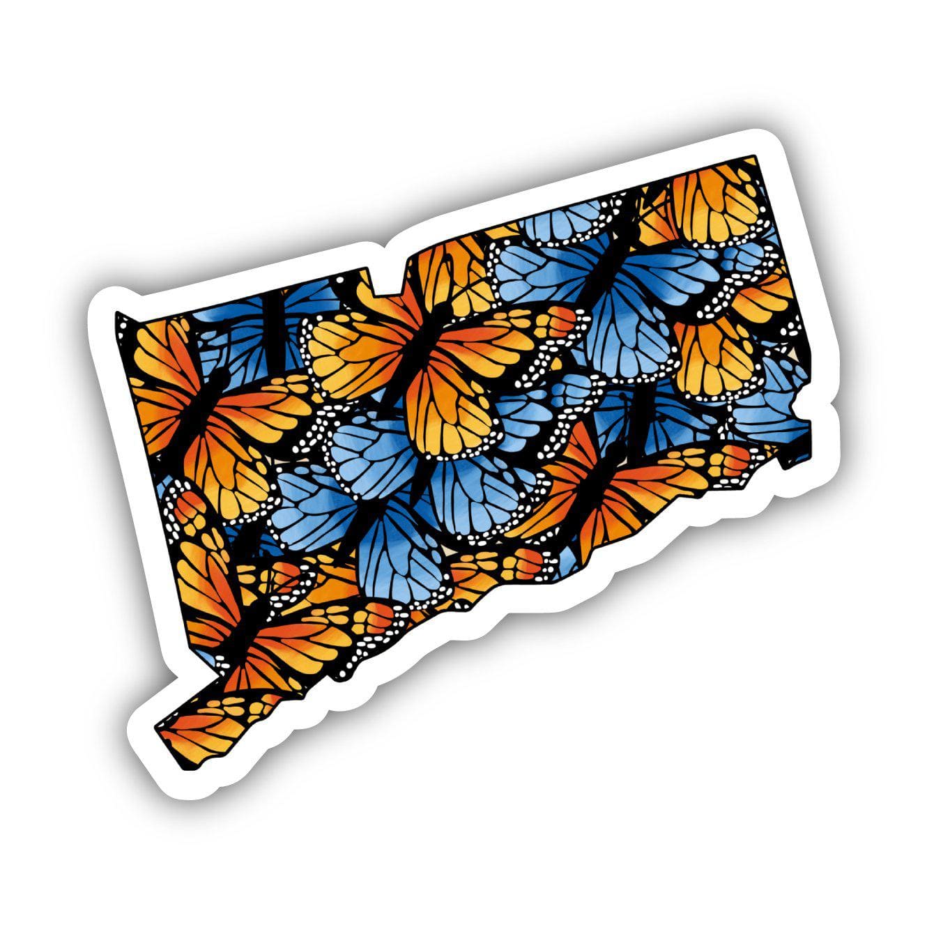  Connecticut Butterfly Pattern Sticker、mySite、elrpsem3k