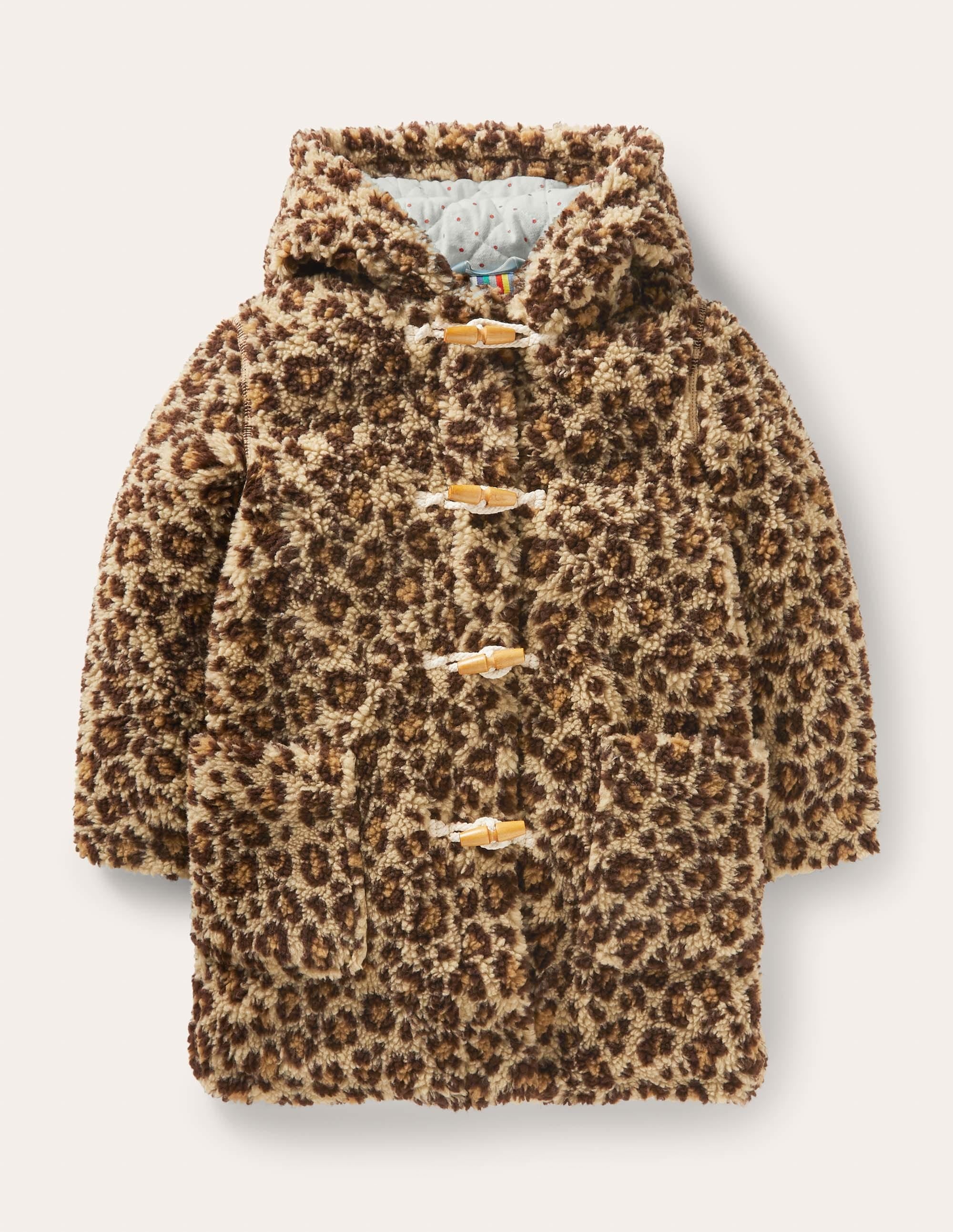  Cosy Borg Duffle Coat-Leopard Print、mySite、ashleygrahame