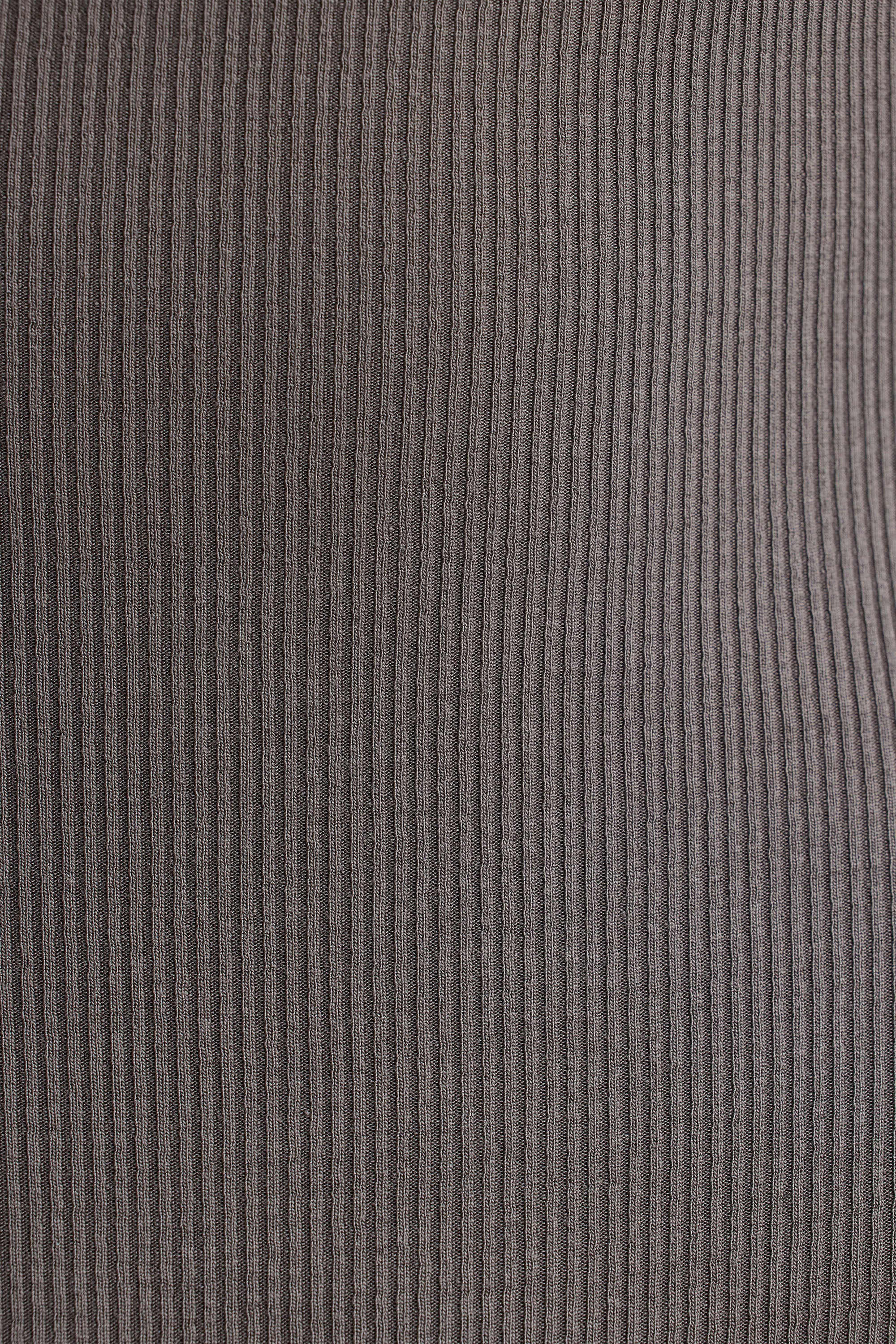 Ribbed Modal Long Sleeve Bodysuit in Grey、mySite、solidvoid