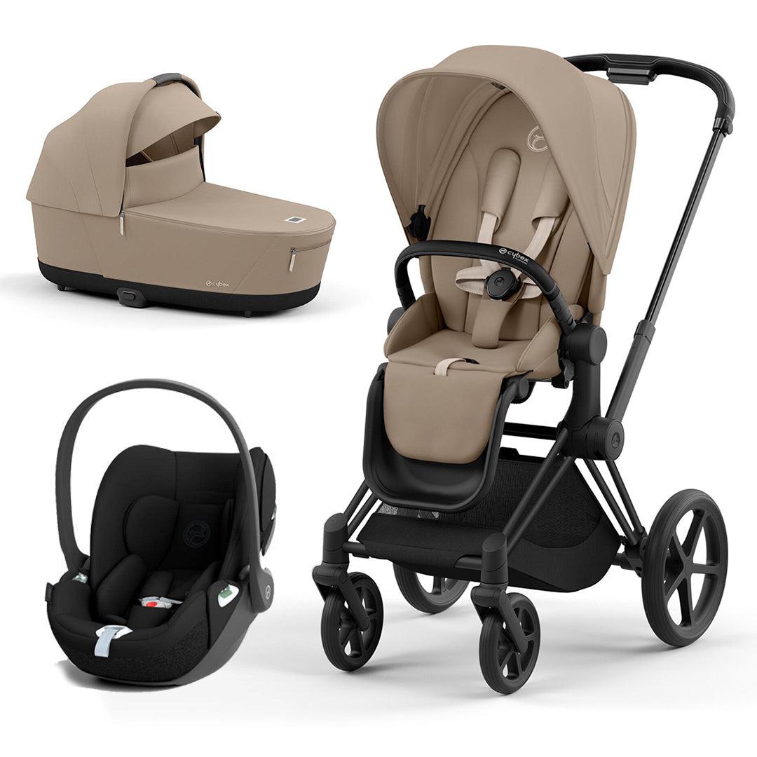  CYBEX Priam Cloud T Travel System - Cozy Beige/Black、mySite、merchandisen