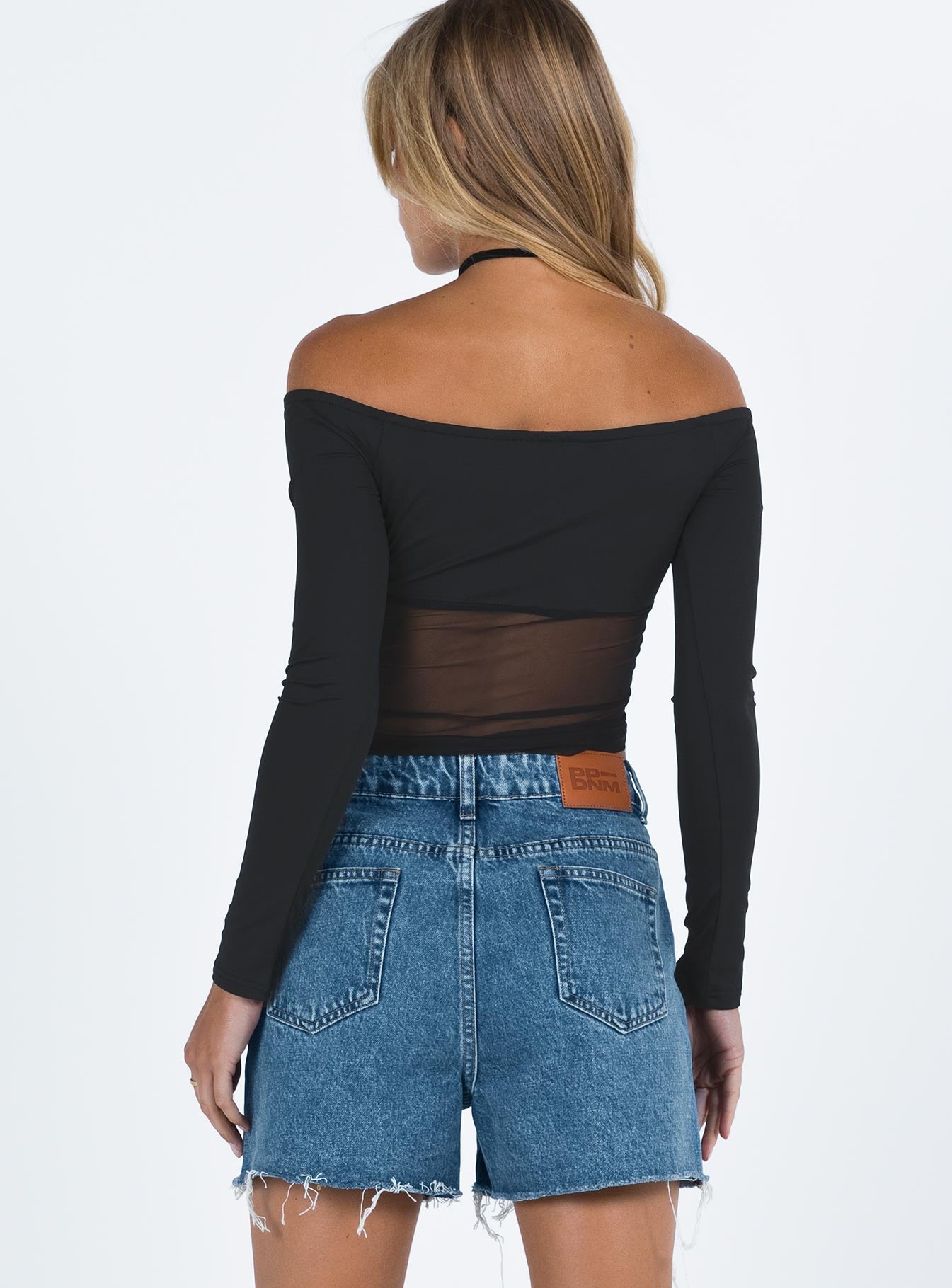 Laurena Denim Shorts Dark Washed Petite、mySite、solidvoid