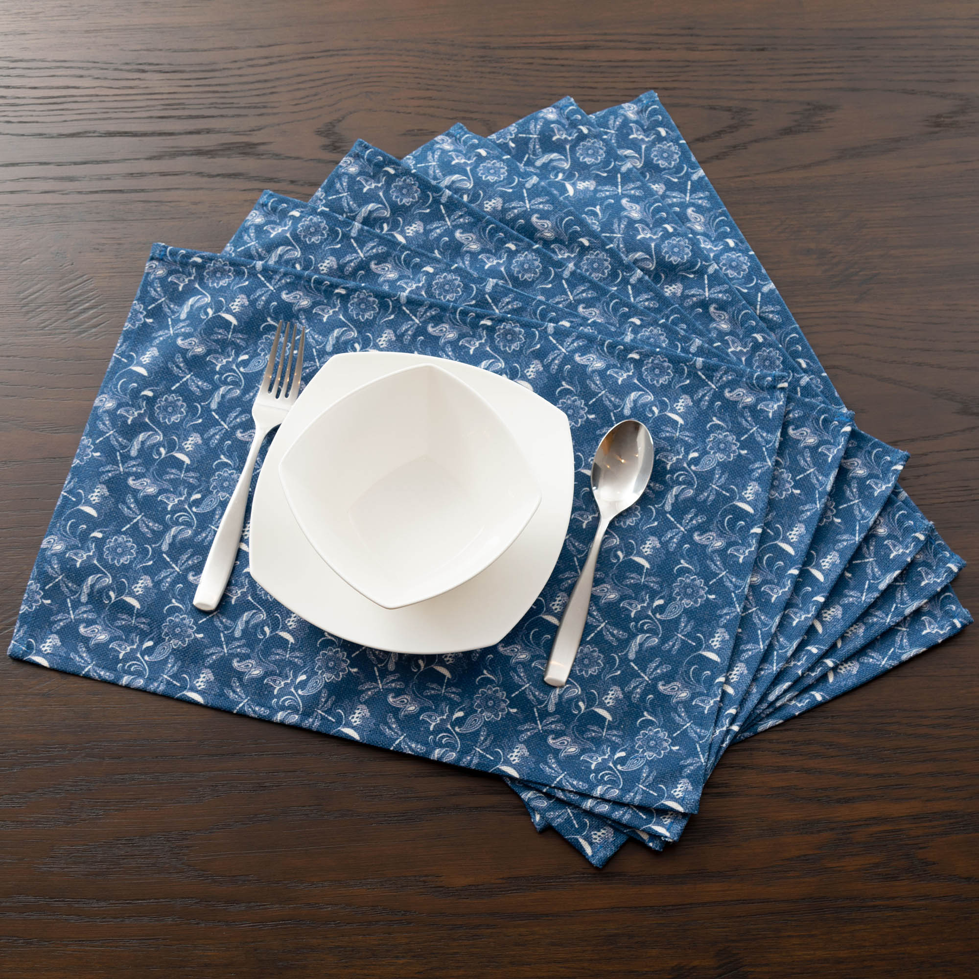 Blue Paisley Placemats - Set of 6、mySite、camillekostekn