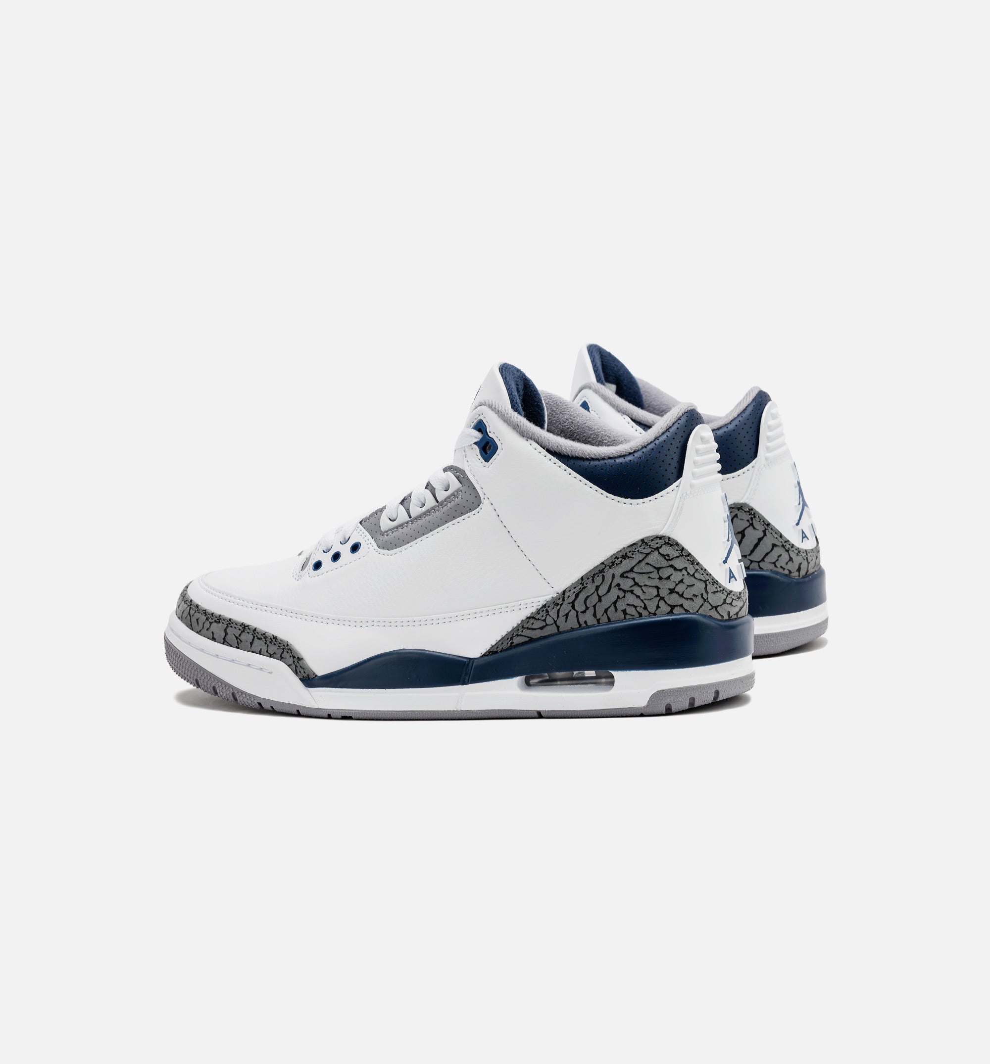 Air Jordan 3 Retro Midnight Navy Mens Lifestyle Shoe - White/Midnight Navy、mySite、dreamappss
