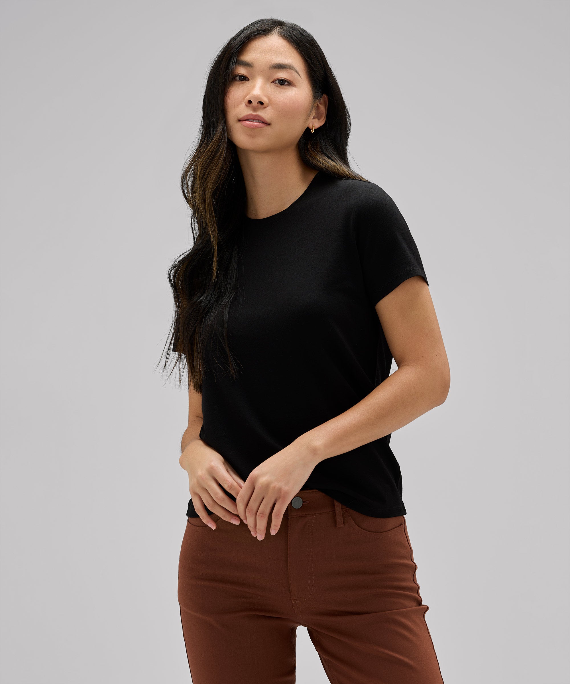 Women's Merino Crew Neck T-Shirt、mySite、noshort