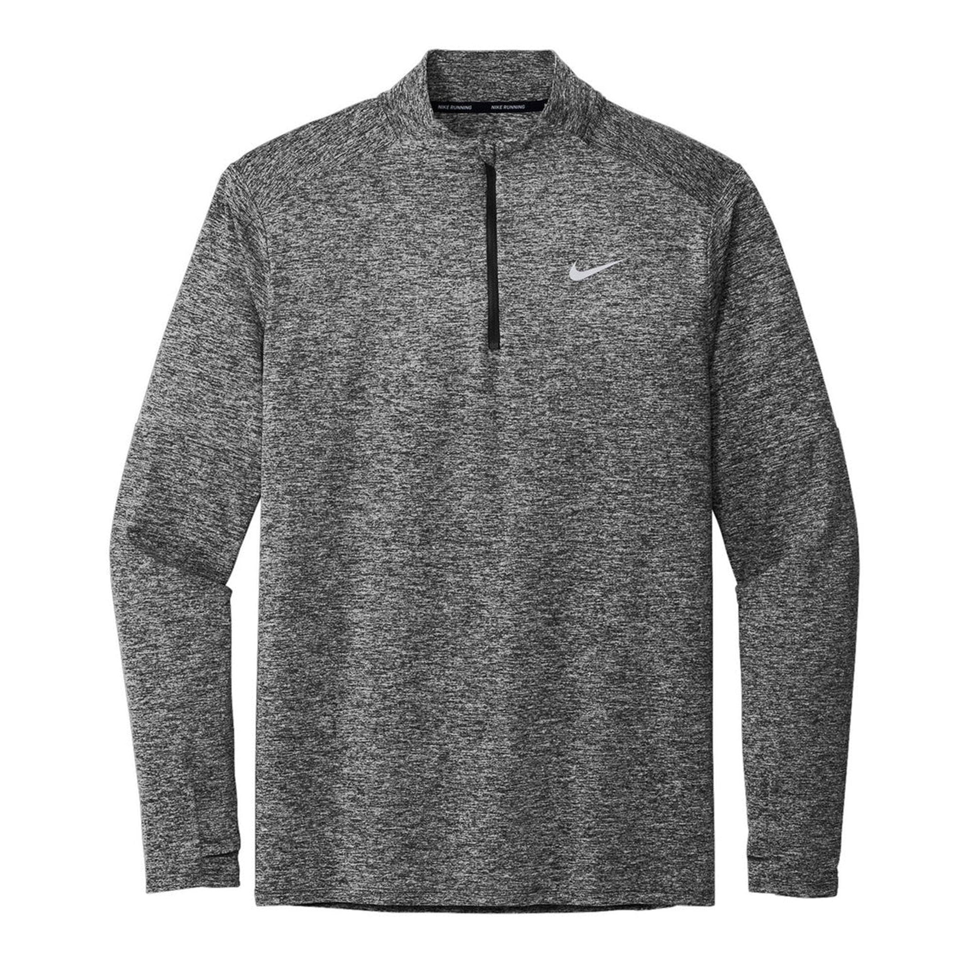 Nike Men's Element Dri-Fit 1/2 Zip Running Top Heather Grey、mySite、noshort