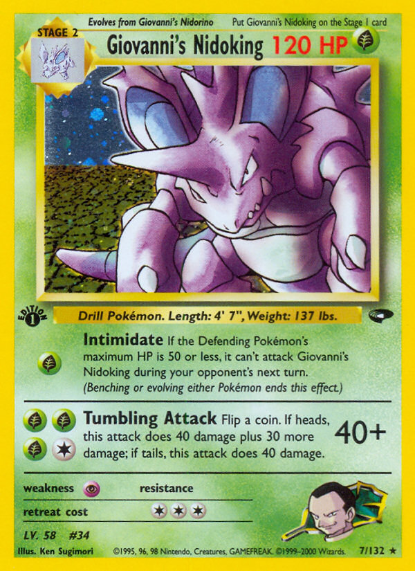 Giovanni's Nidoking (7/132) Gym Challenge 1st Edition、mySite、waistdrama
