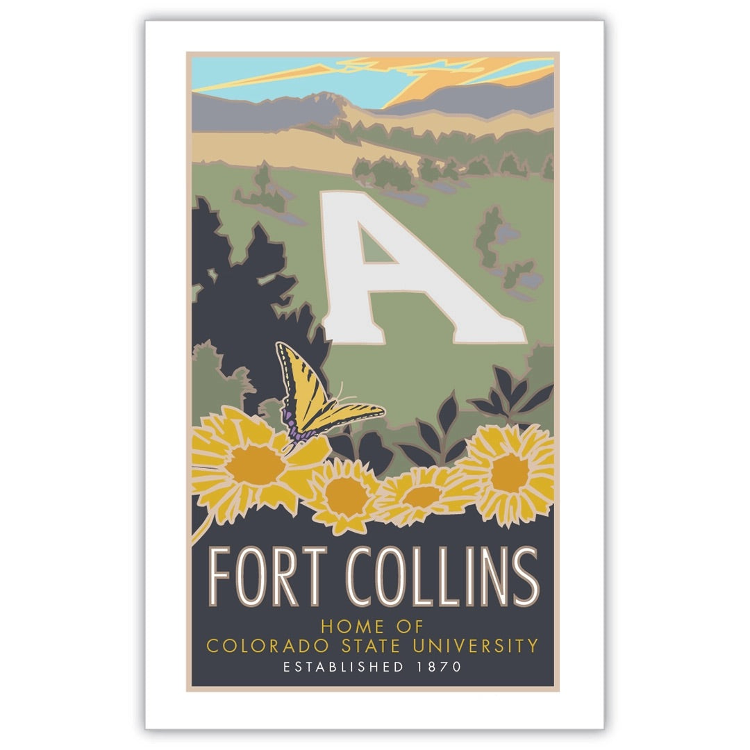 Fort Collins (The A), Colorado - Poster、mySite、g9winljtr