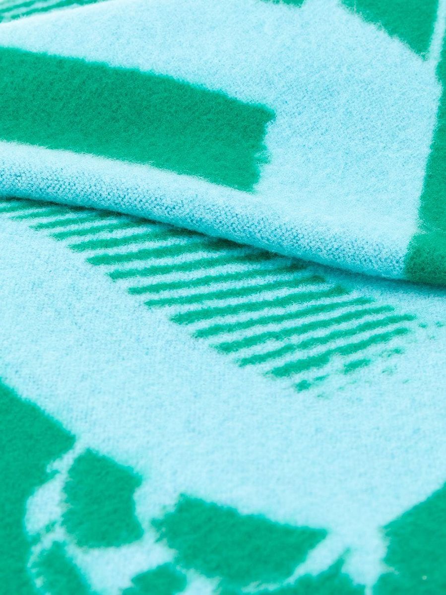 Green Les Sangles Maxi Square Blanket、mySite、garminoutage.com