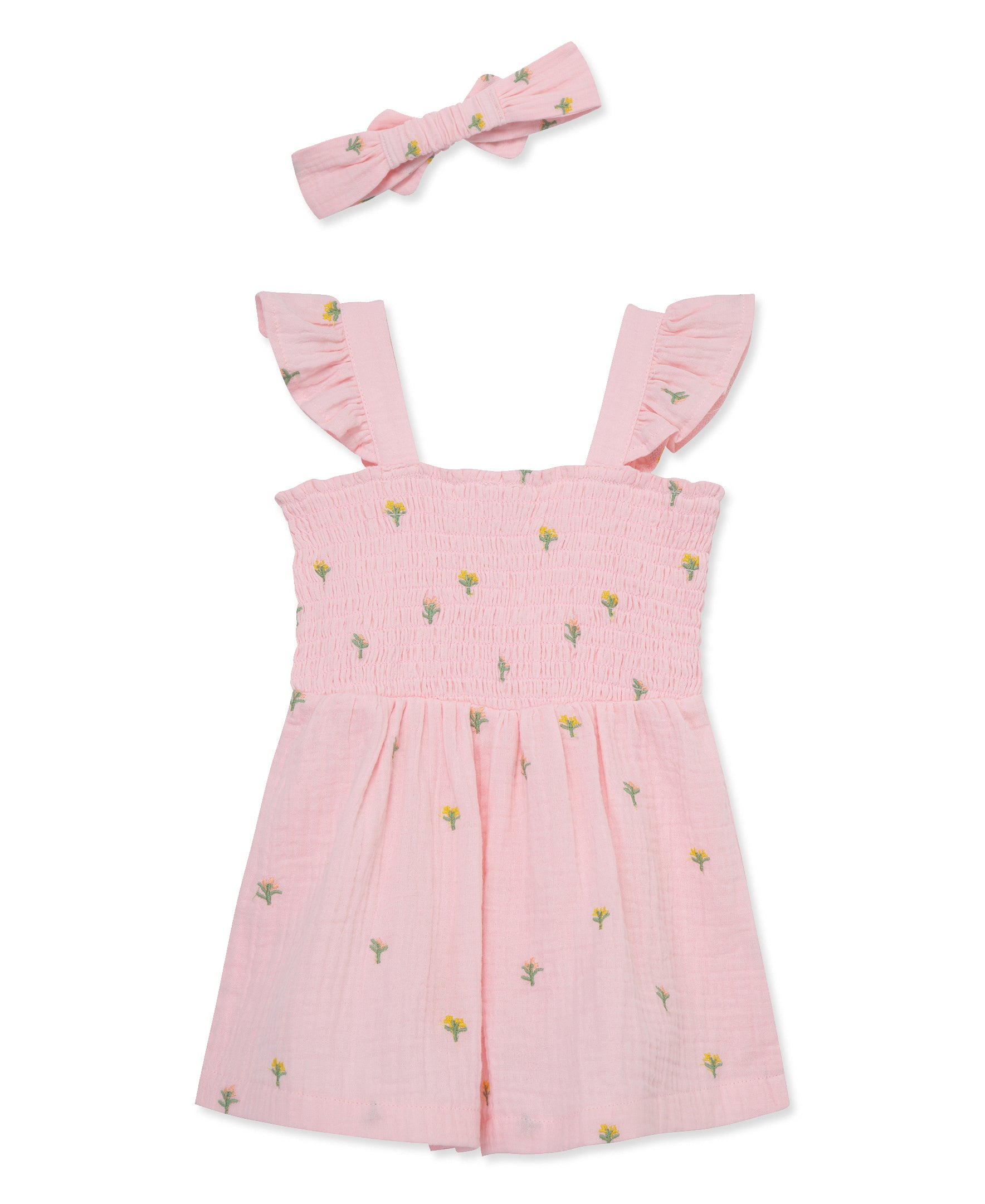  Floral Schiffli Woven Romper & Headband (2T-4T)、mySite、layawaytickets