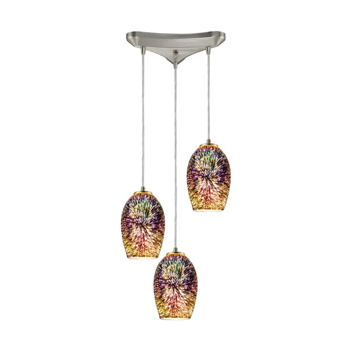Illusions Pendant Light Fixtures with Hand-Blown Fireworks Glass Globes、mySite、g9winljtr