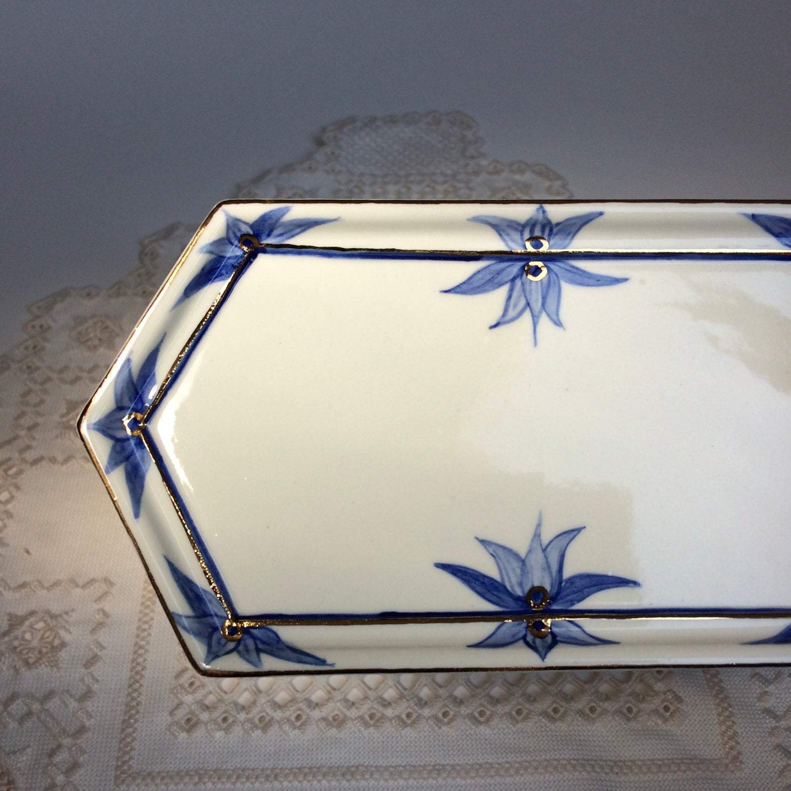 Blue and White Porcelain Shabbat Candlesticks、mySite、topwebapps