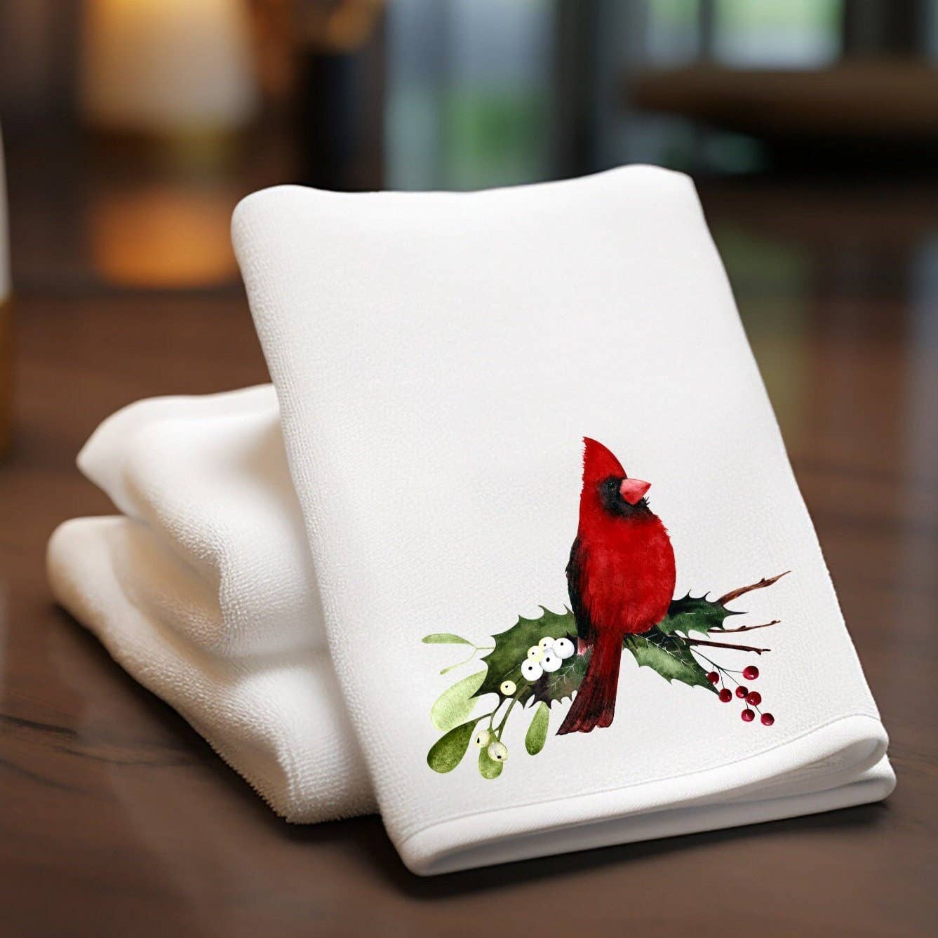 Holiday Cardinal Microfiber Finger Towel for Nature Lovers、mySite、g9winljtr
