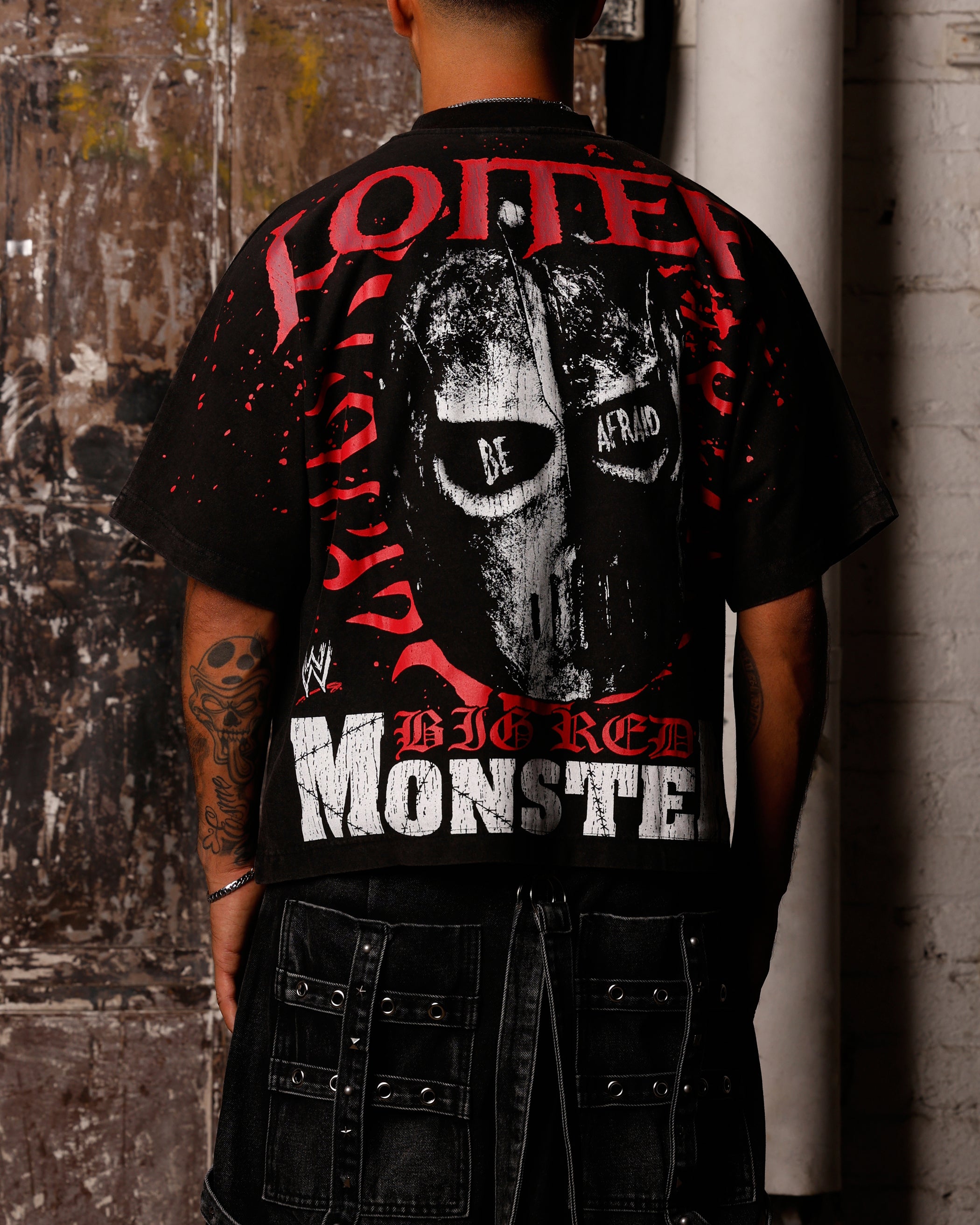 Loiter X WWE Kane Vintage T-Shirt Vintage Black、mySite、zt4zffjzw