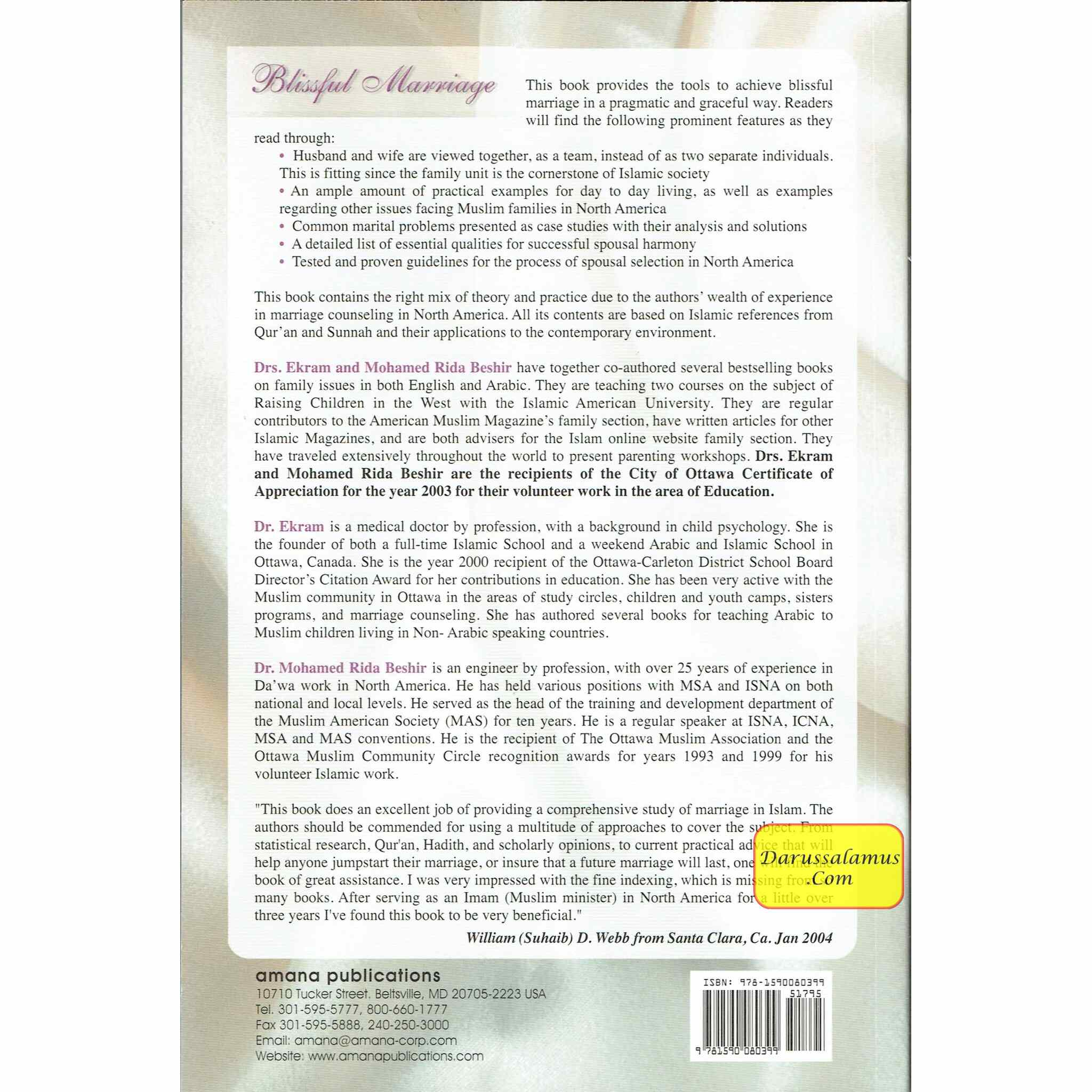Blissful Marriage: A Practical Islamic Guide By Dr. Ekram & Mohamed Rida Beshir、mySite、topwebapps
