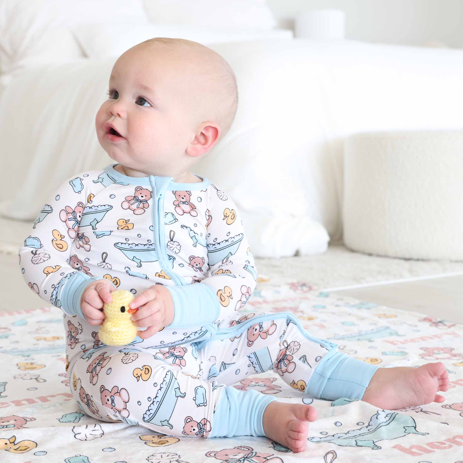  Bathtime Besties Convertible Zip Romper | Blue、mySite、layawaytickets