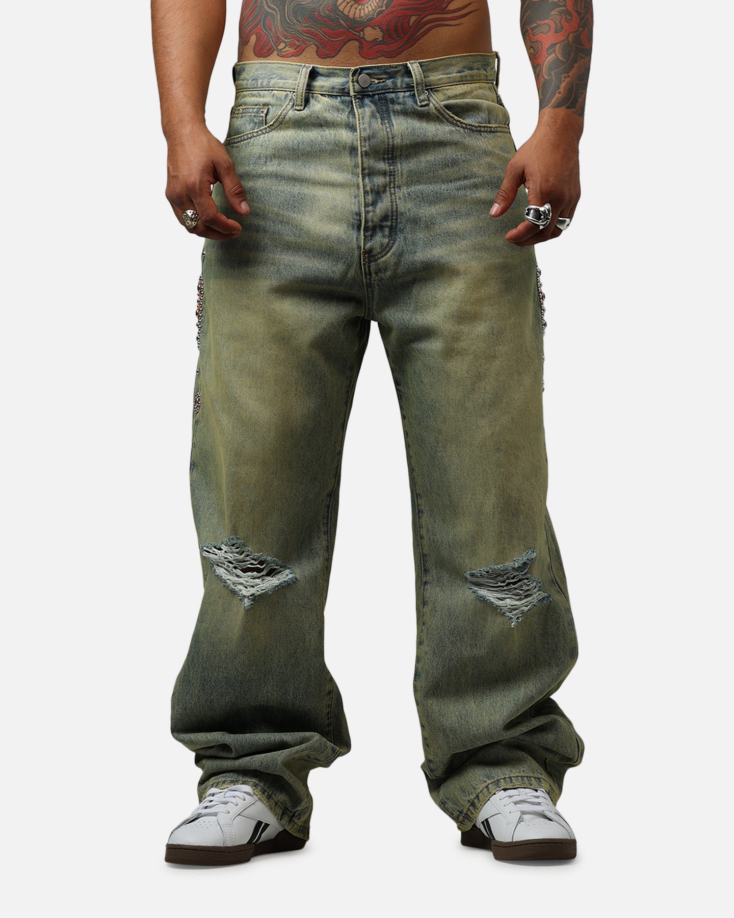 MNML Ultra Baggy Mojave Denim Jeans Vintage Blue、mySite、zt4zffjzw