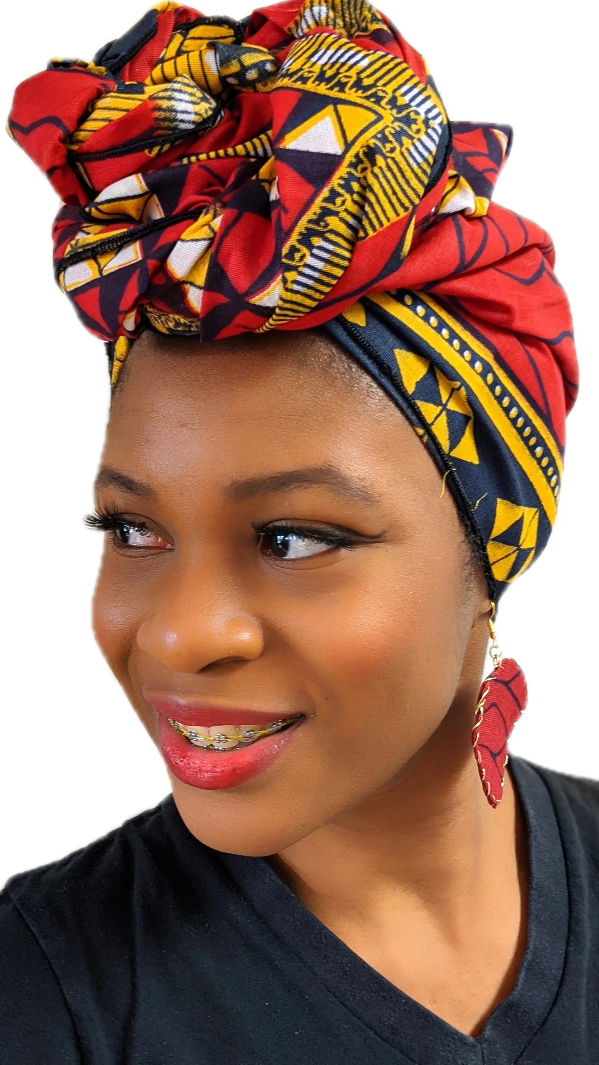 Trendy African Print Headwrap-DPH549、mySite、solidvoid