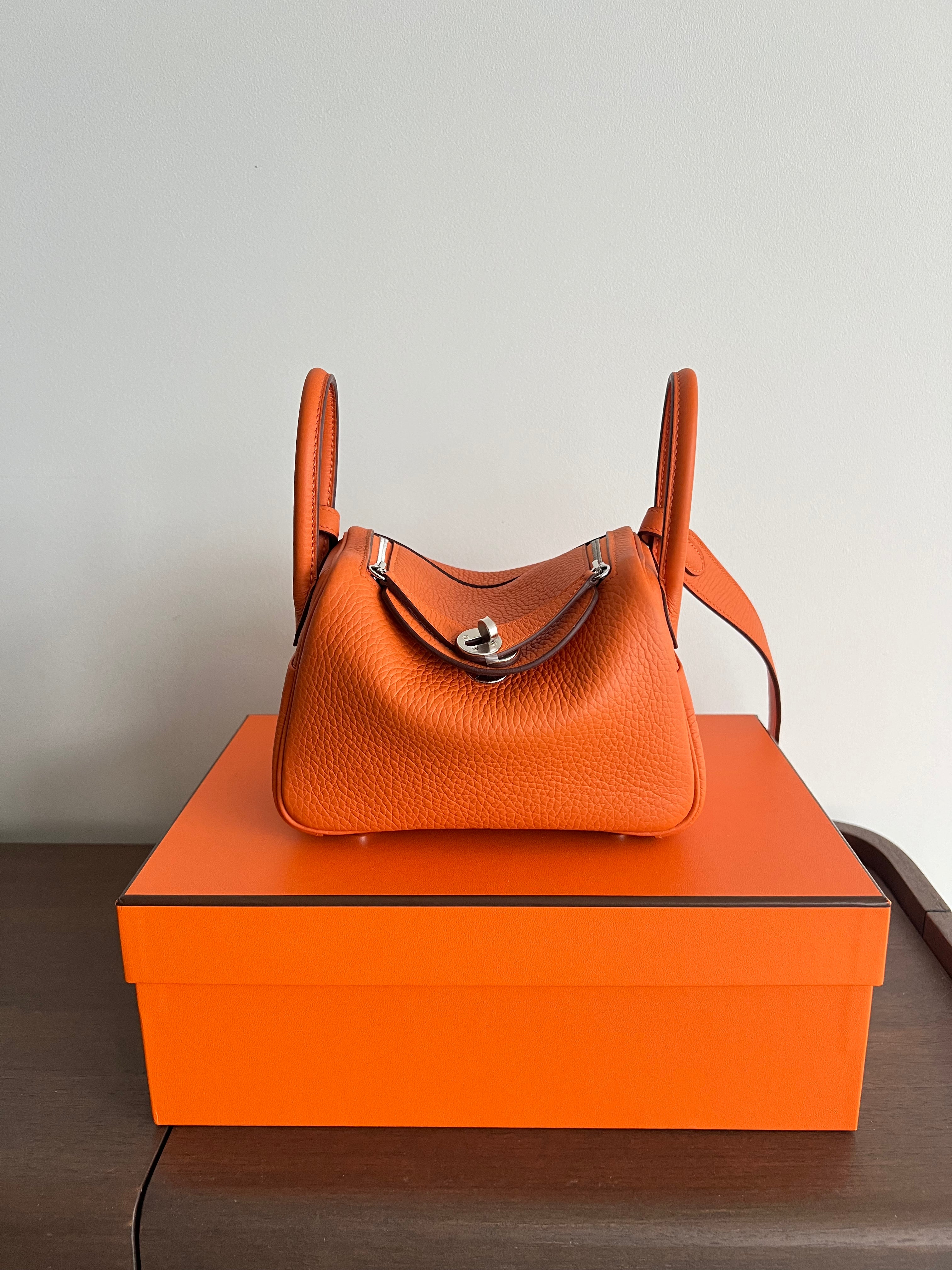 Hermès Mini Lindy Orange Clemence PHW、mySite、garminoutage.com