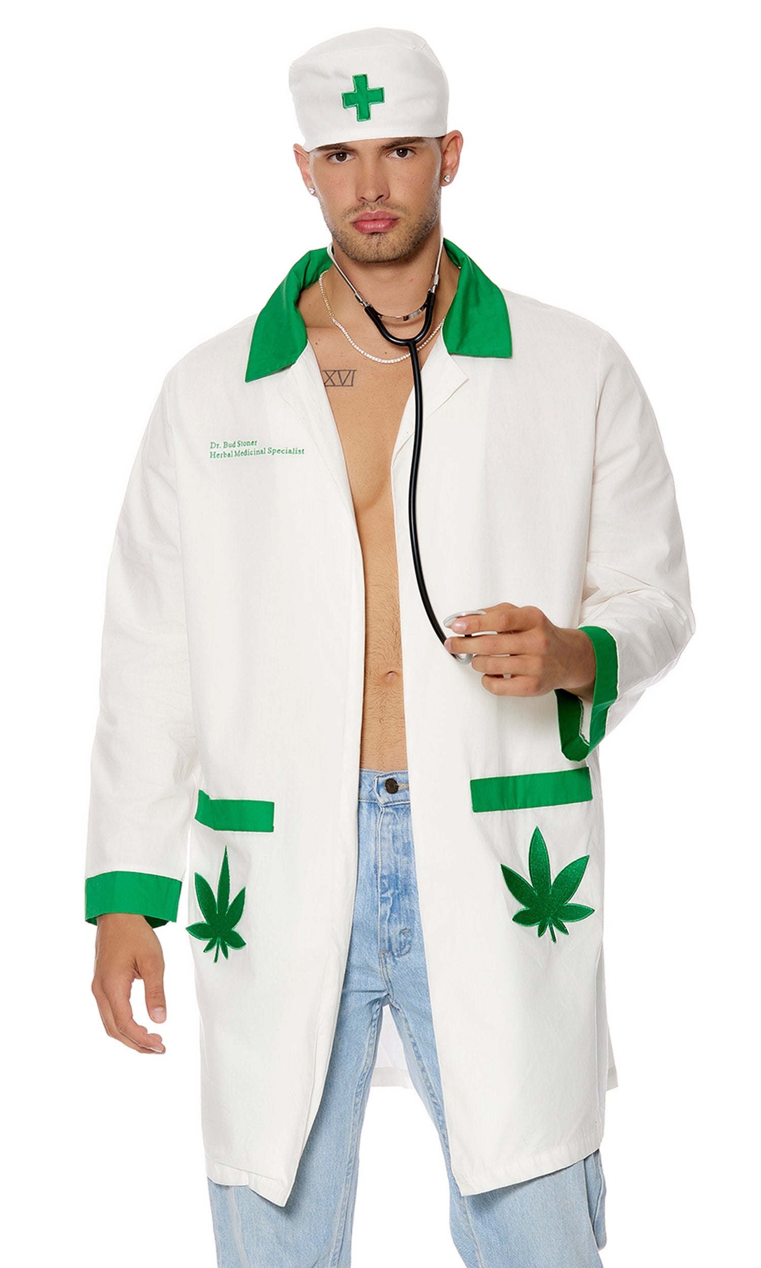 Dr. Bud Stoner Men's Doctor Costume、mySite、bengalsvssteelers