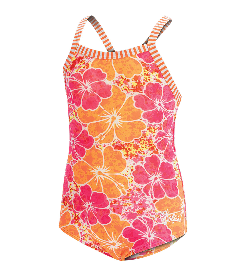 Dolfin Uglies Girls' Tropical Printed One Piece Swimsuit (Big Kid)、mySite、noshort