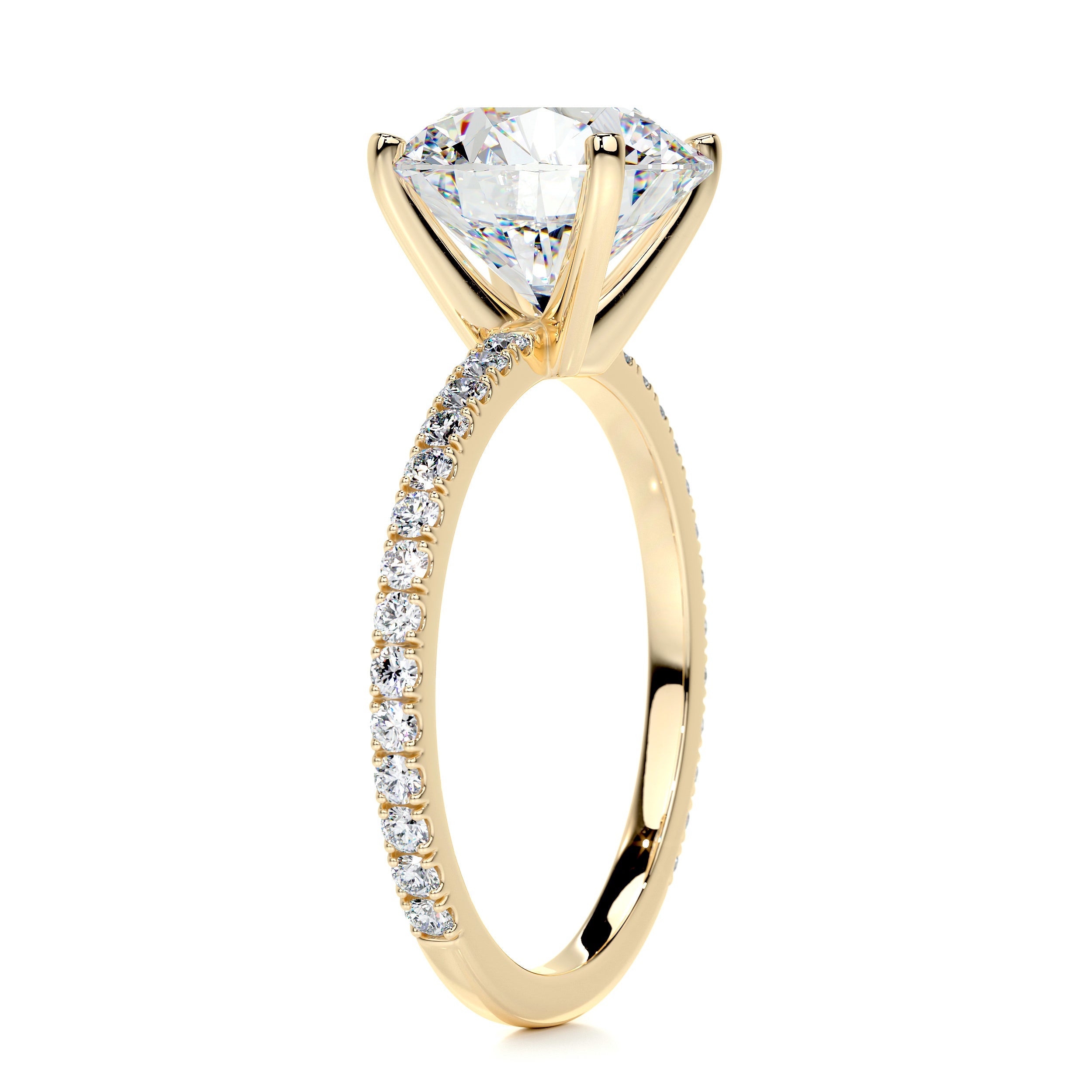 Stephanie Moissanite & Diamond Ring -18K Yellow Gold (RTS)、mySite、hinf8tx79