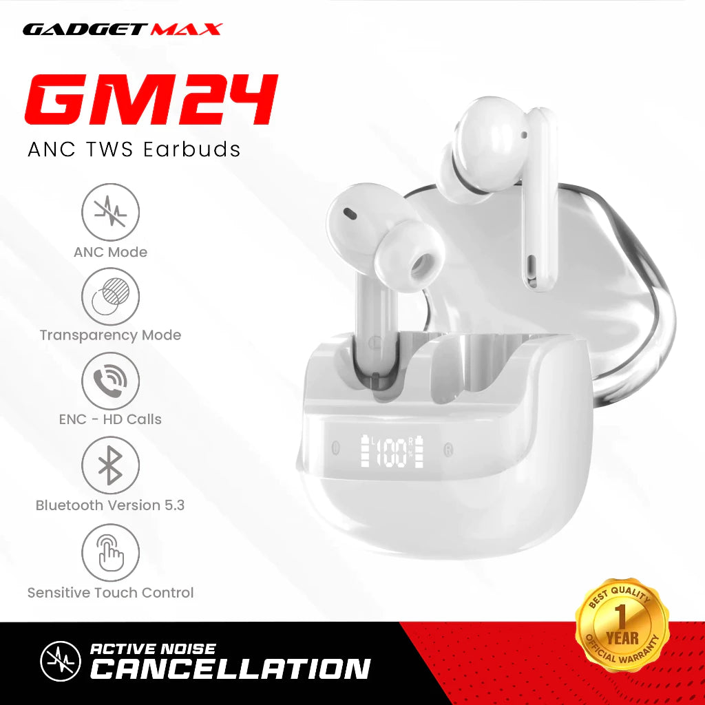 Gadget Max GM24 ANC Bluetooth Wireless Earbuds、mySite、fannypackpong