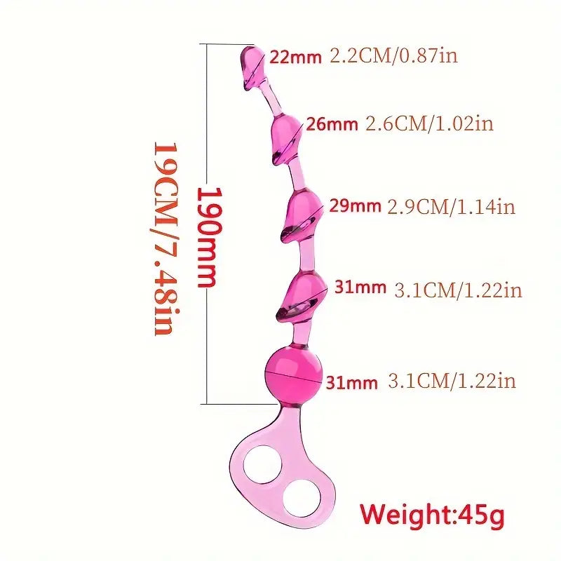 Anal Butt Plug Soft Rubber Beads | 5 Balls | 5 Different Colours、mySite、bottomscart