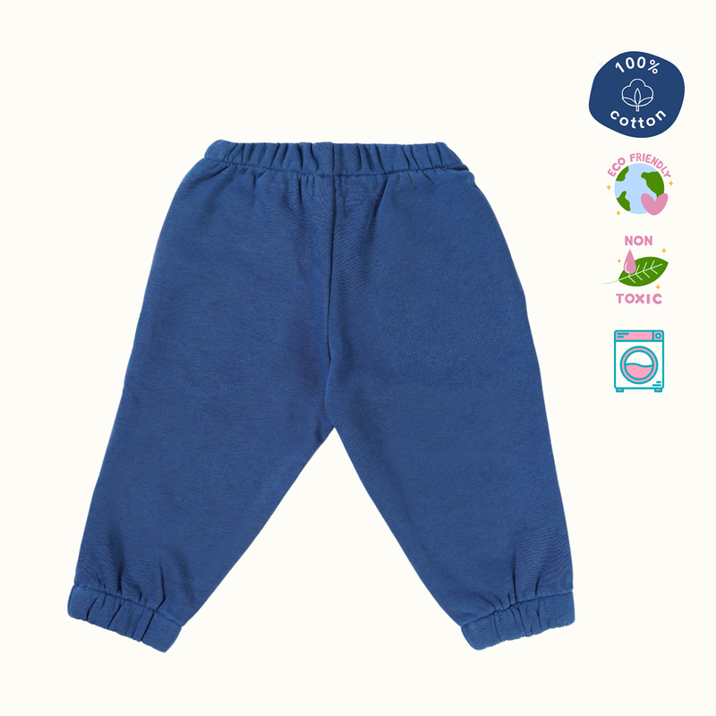 Cotton Terry Sweat Pants | Creme & Yale Blue | Set of 2、mySite、camillekostekn