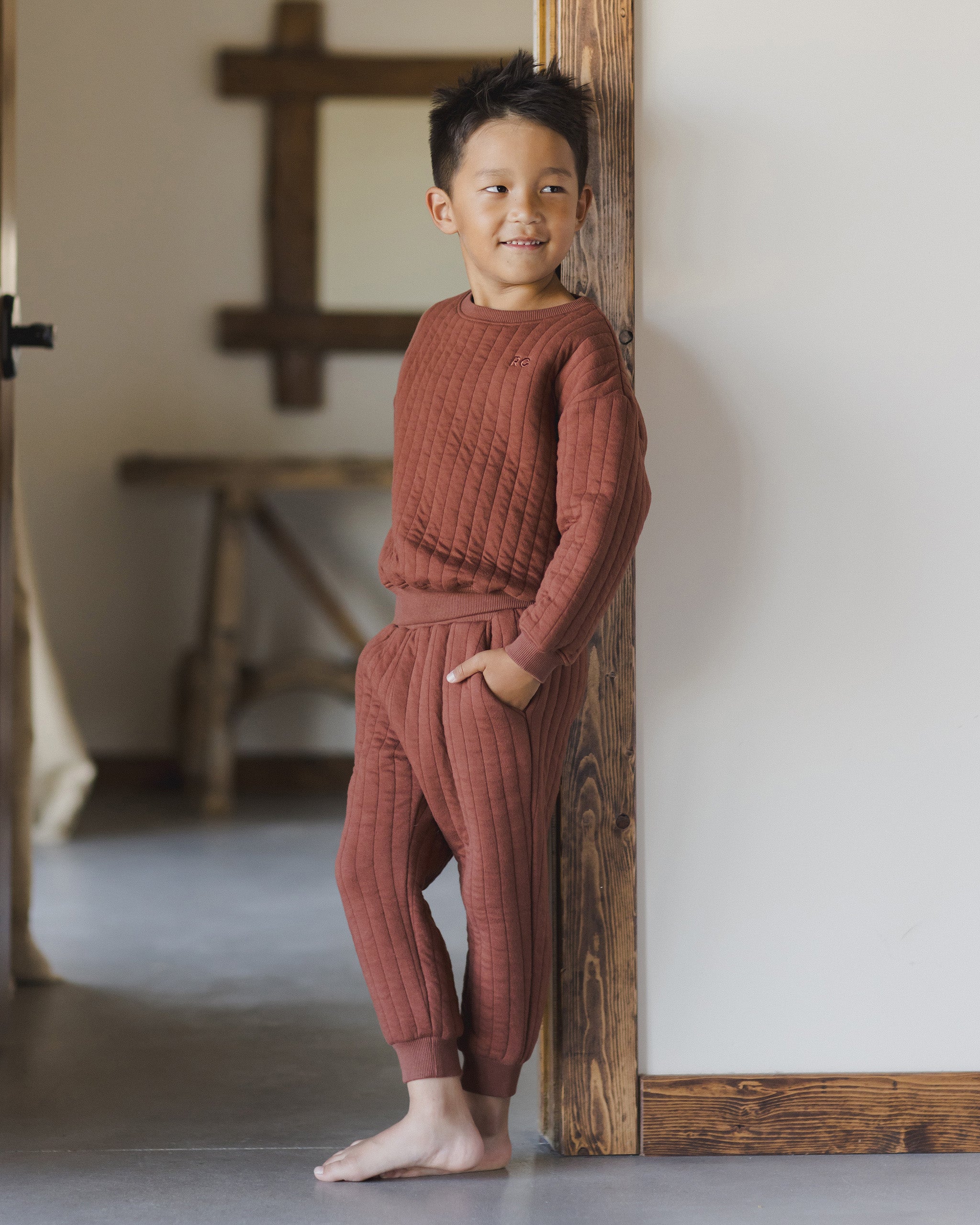  Quilted Sweatshirt || Brick、mySite、layawaytickets