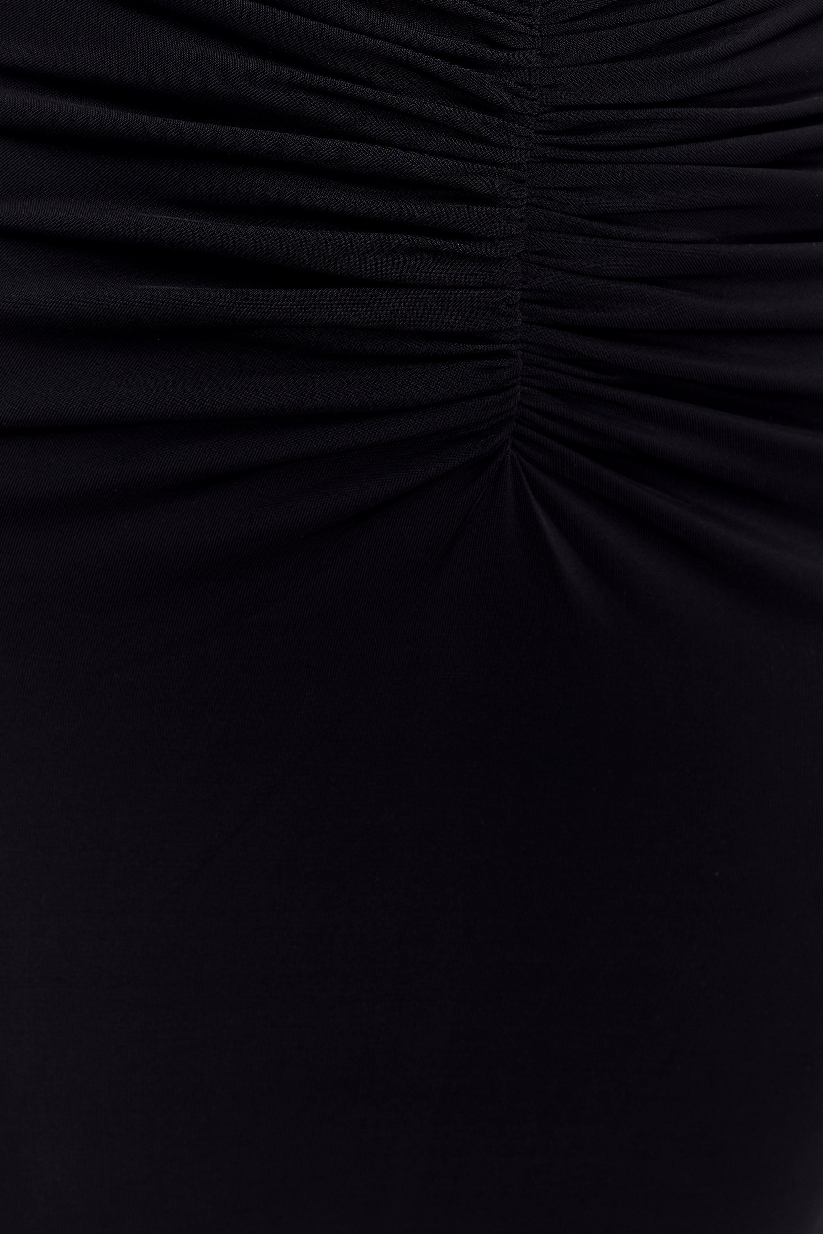 Rafaella Slinky And Mesh Maxi Dress - Black、mySite、solidvoid