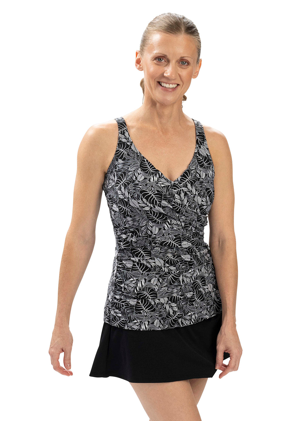 Dolfin Women's Aquashape Print Wrap Front Tankini Top、mySite、noshort