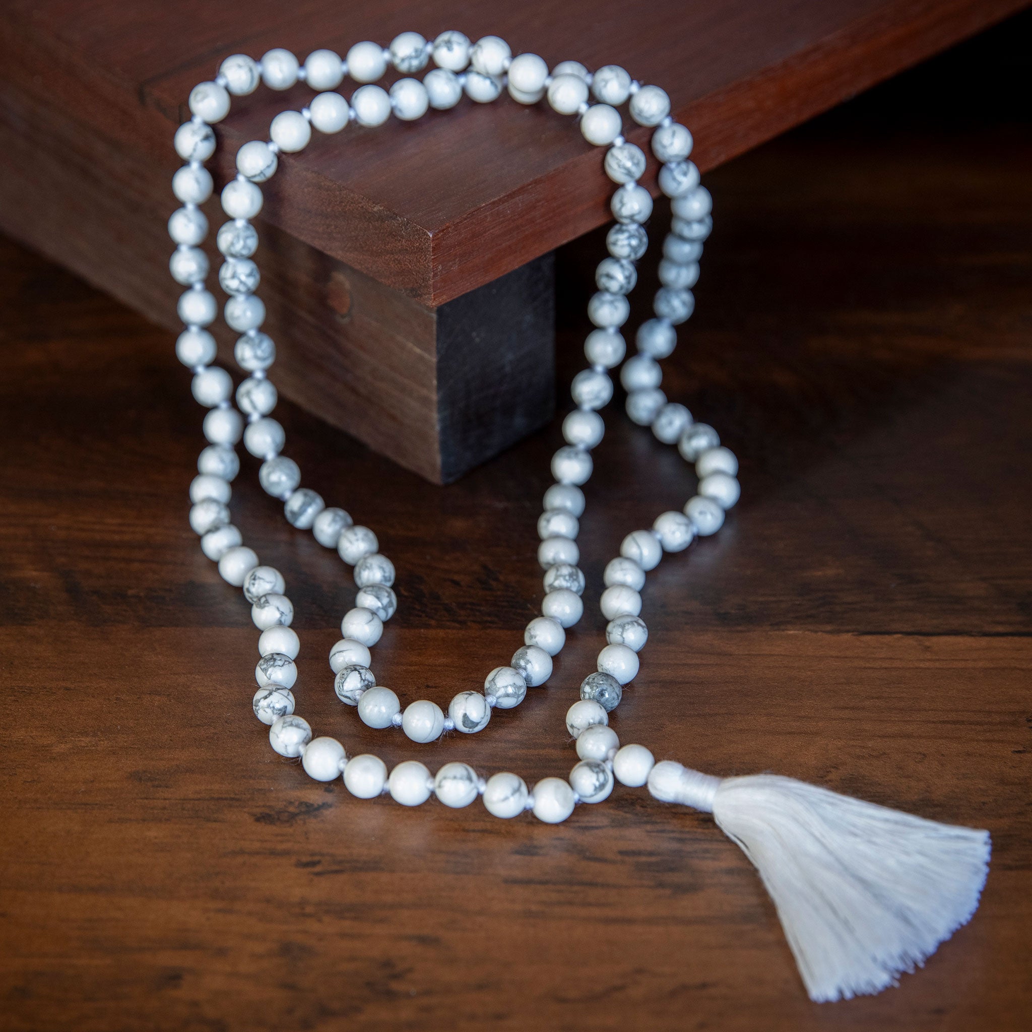 Handmade Prayer Beads: Howlite Mala、mySite、topwebapps