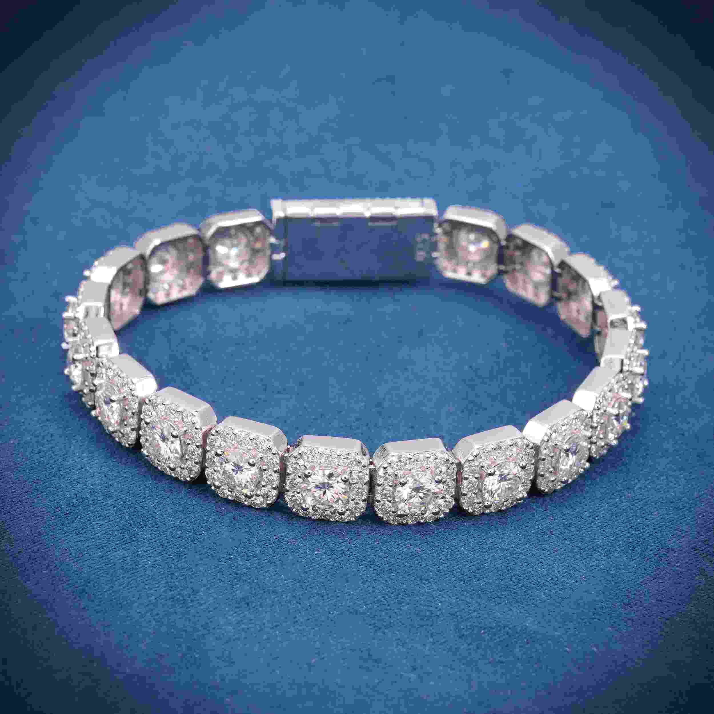 6MM Moissanite Clustered Tennis Bracelet 14K Gold、mySite、hinf8tx79