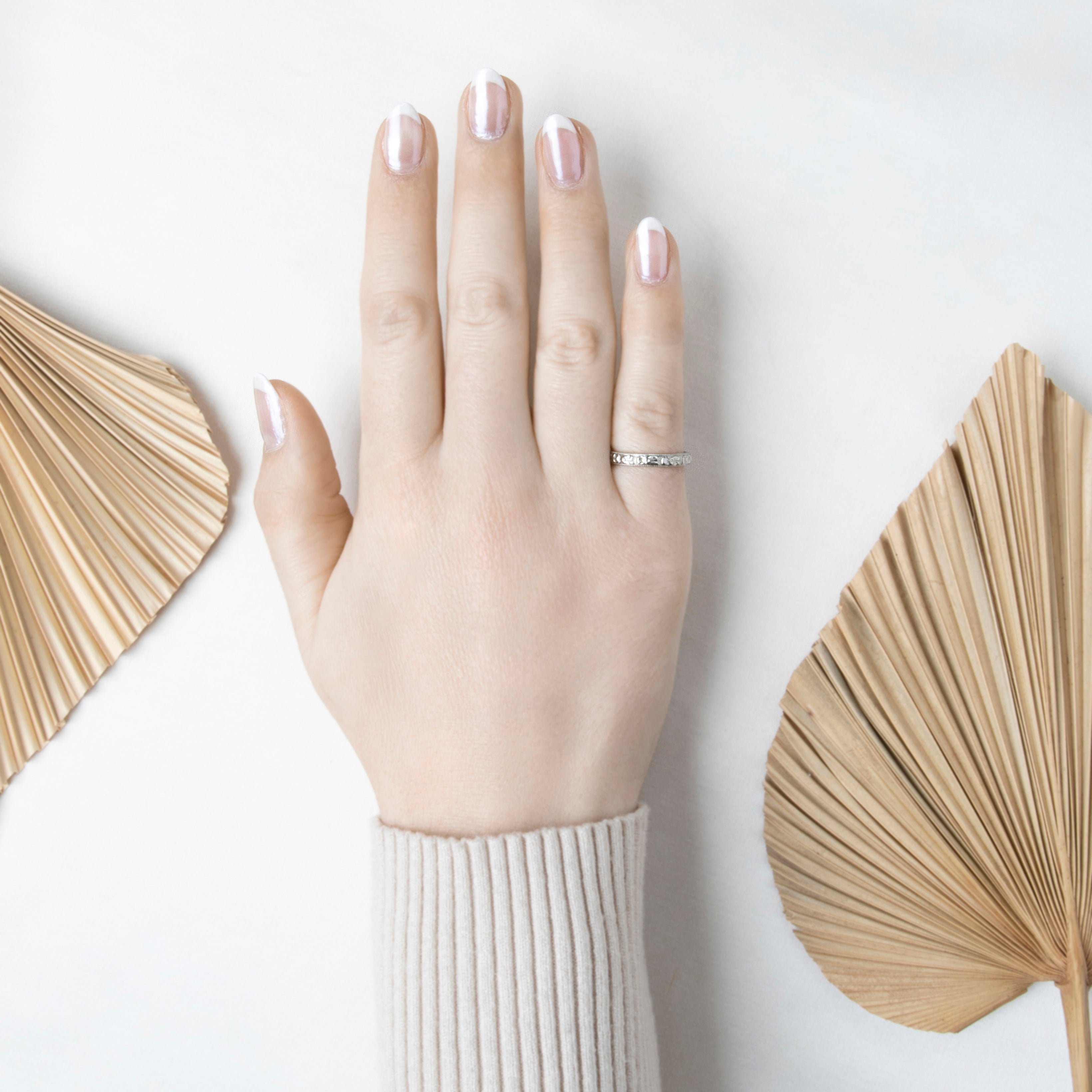 Antique Art Deco 14k White & Yellow Gold Blossom Band Ring 5.75、mySite、hinf8tx79