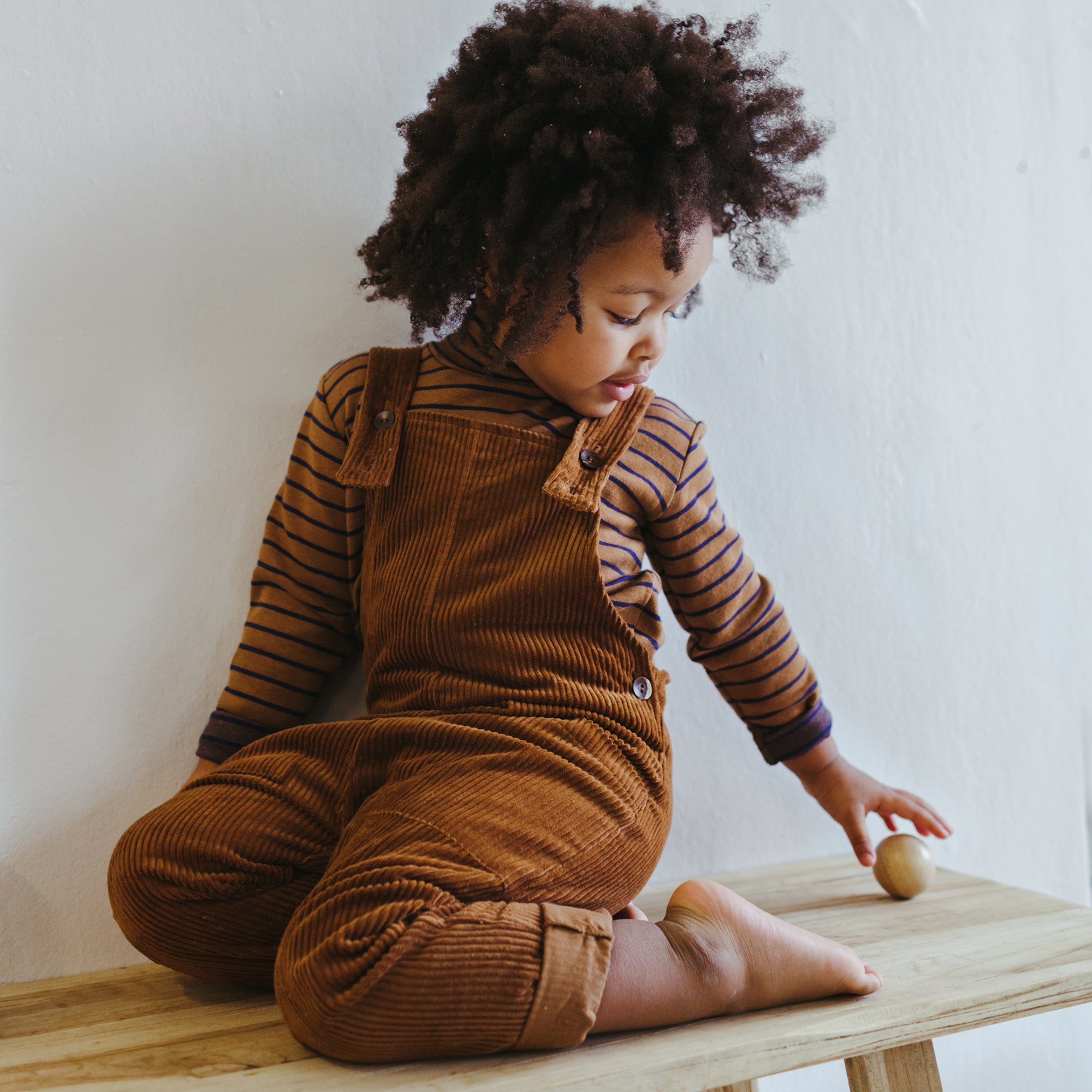 Organic Mock Neck Top - Toffee Stripe、mySite、g9winljtr