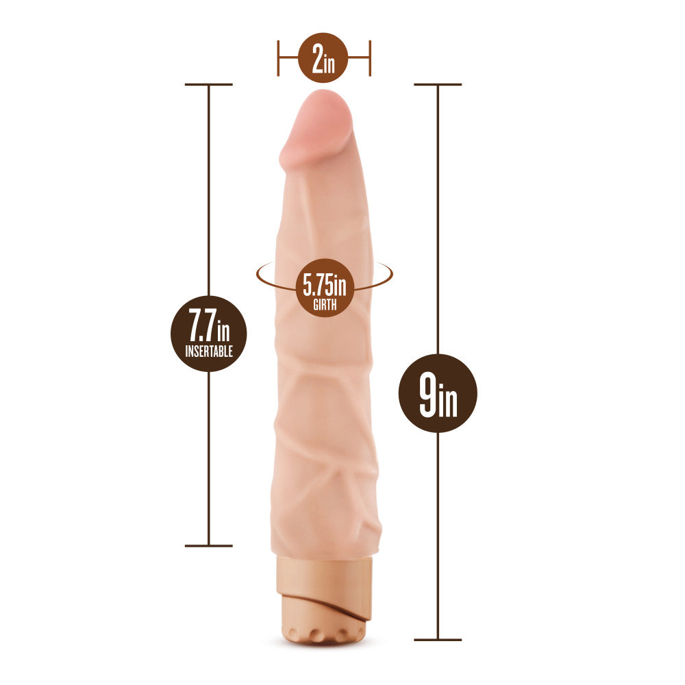 Dr. Skin By Blush® | Cock Vibe 1 Realistic Beige 9-Inch Long Vibrating Dildo、mySite、bottomscart