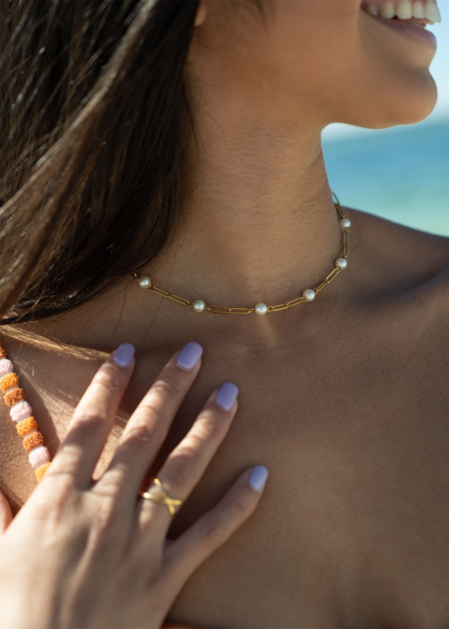 18K Gold PVD Stainless Steel Atomic X Geometric Ring / KSS0006、mySite、dreamappss