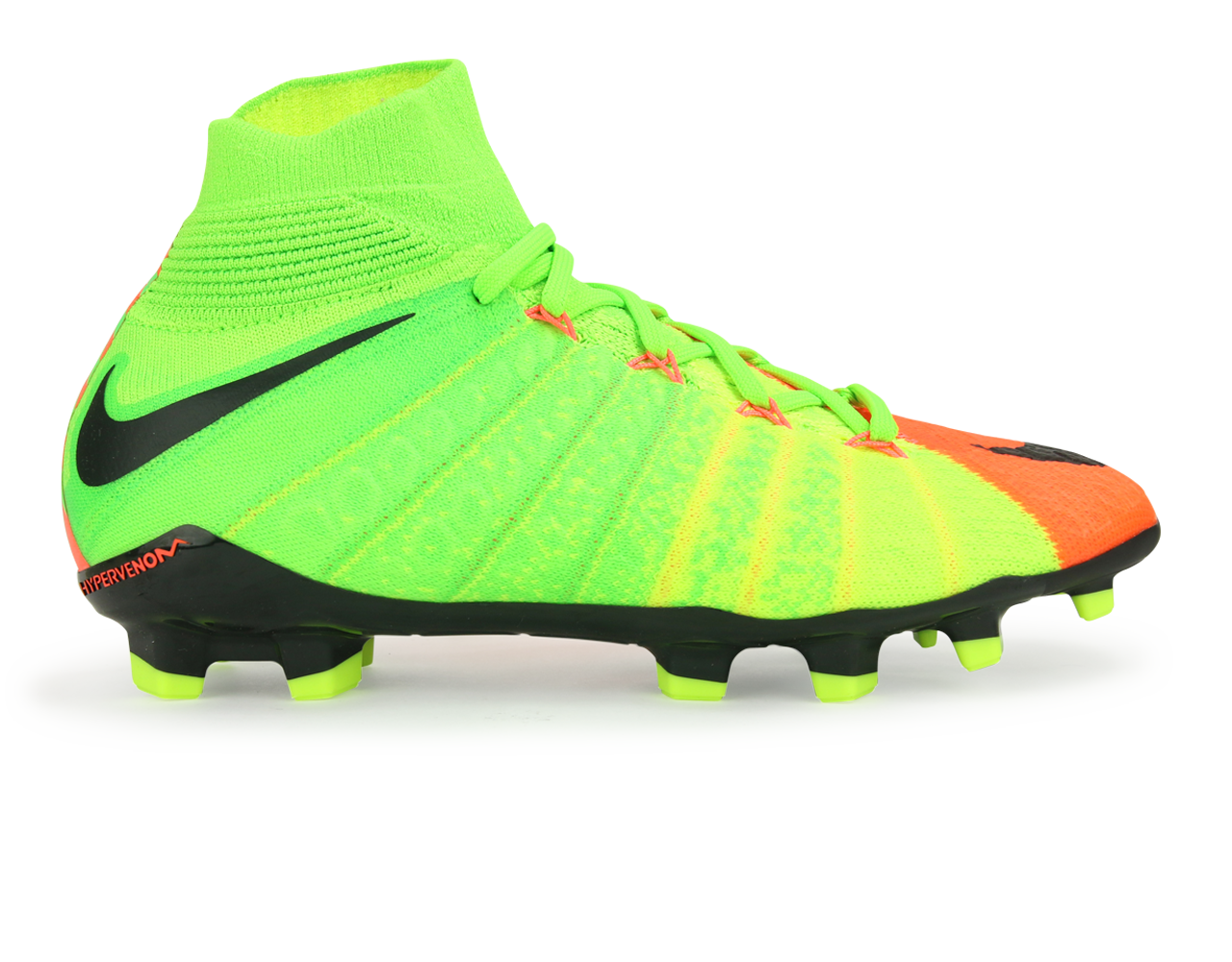 Nike Kids Hypervenom Phantom III Dynamic Fit FG Electric Green/Black/Hyper Orange、mySite、noshort