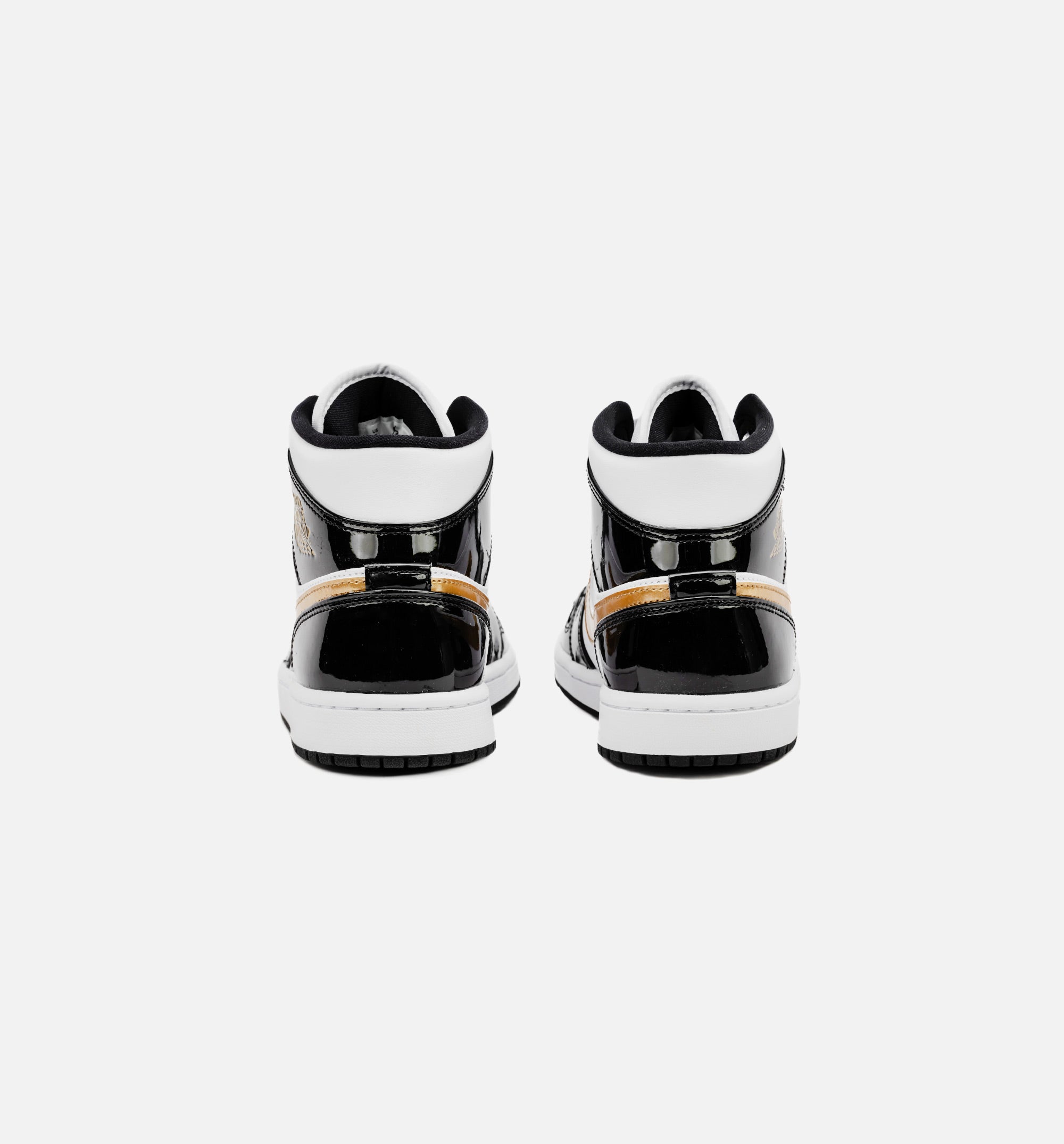 Air Jordan 1 Retro Mid SE Patent Black Gold Mens Lifestyle Shoe - Black/Gold、mySite、dreamappss