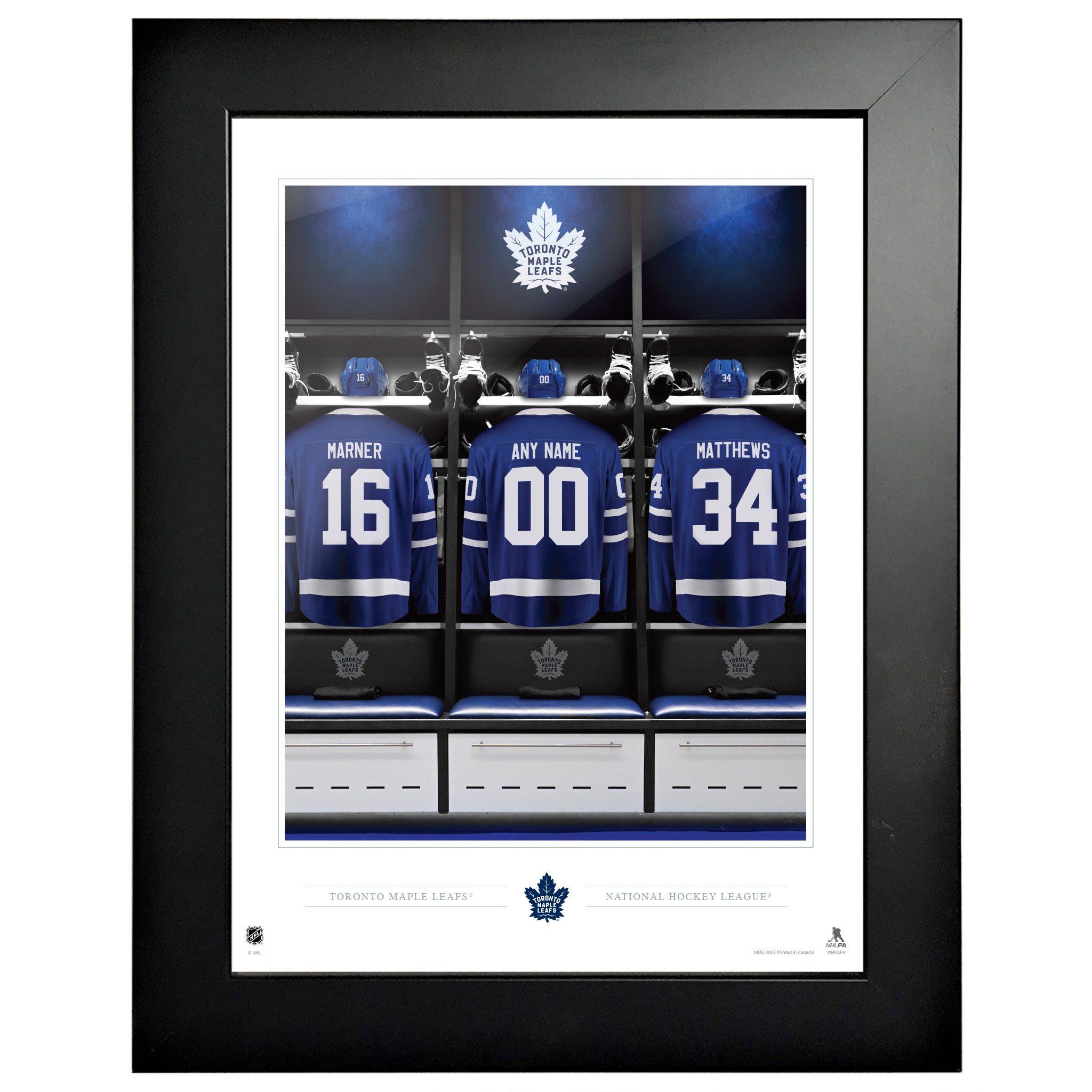 Toronto Maple Leafs - Personalized Team Locker Room Frame - 12 x 16