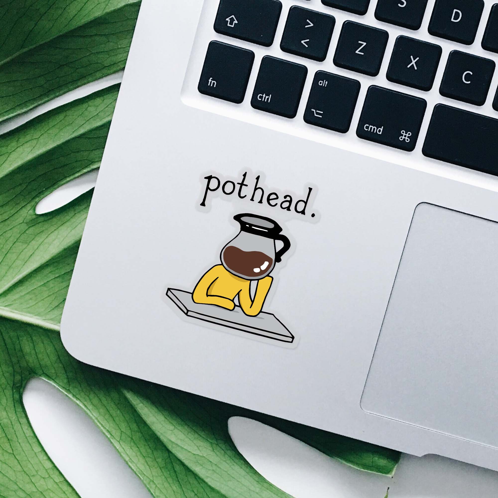  Pothead Coffee Clear Sticker、mySite、elrpsem3k