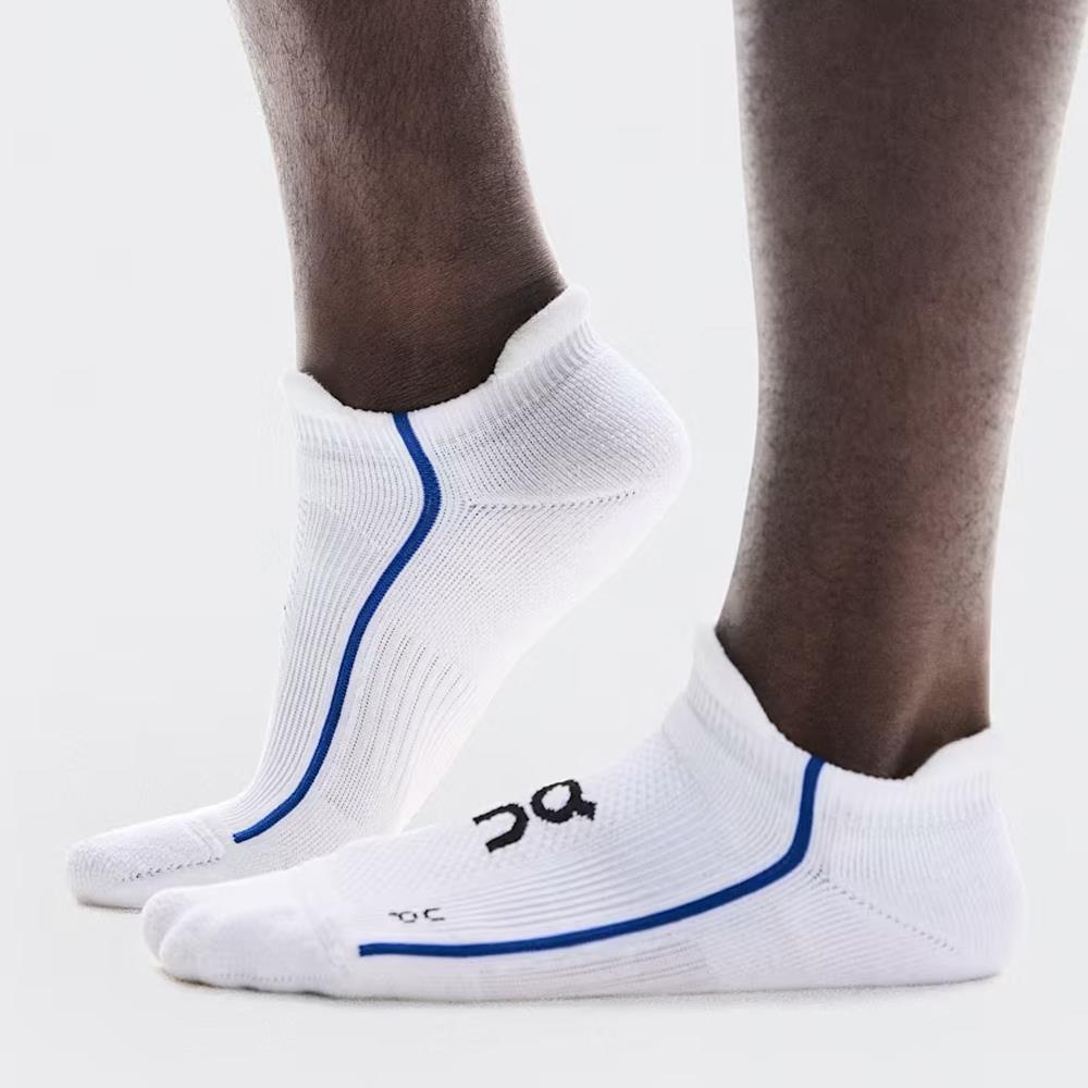 On Court Low Socks 1 Pack - White/Indigo