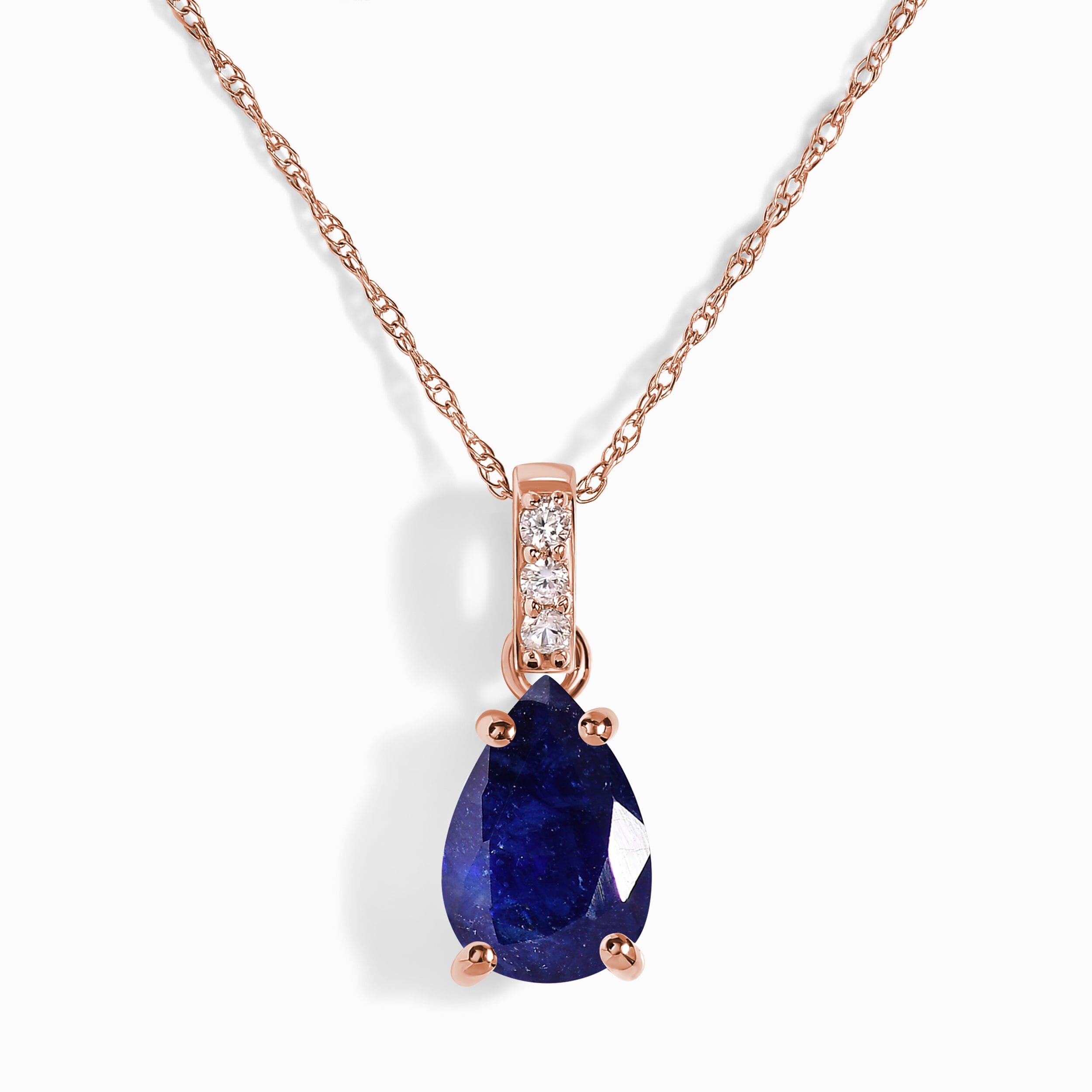 Blue Sapphire Diamond Necklace Sway - September Birthstone、mySite、hinf8tx79
