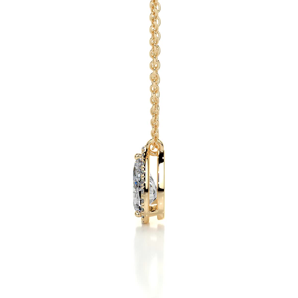 Petit Nancy Lab Grown Diamond Pendant -18K Yellow Gold、mySite、hinf8tx79
