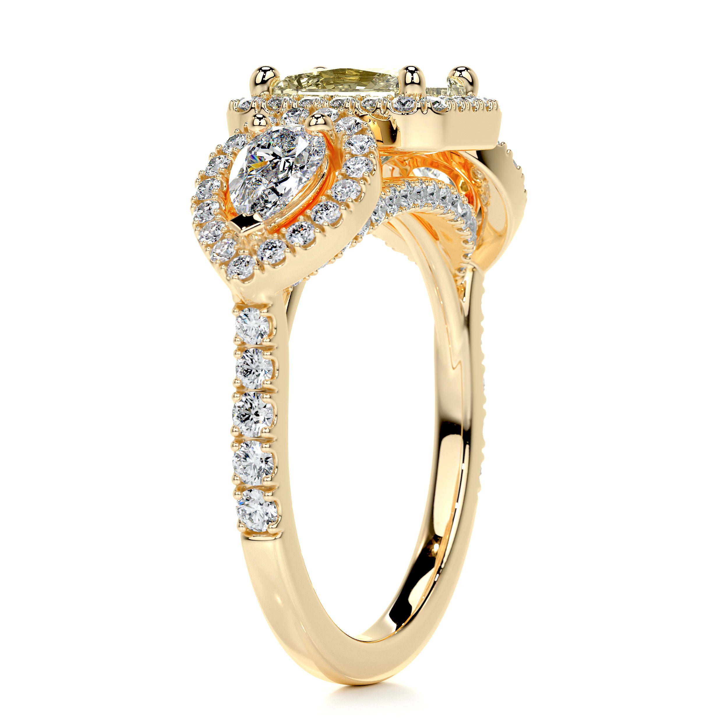 Violet Fantasy Diamond Engagement Ring - 18K Yellow Gold、mySite、hinf8tx79
