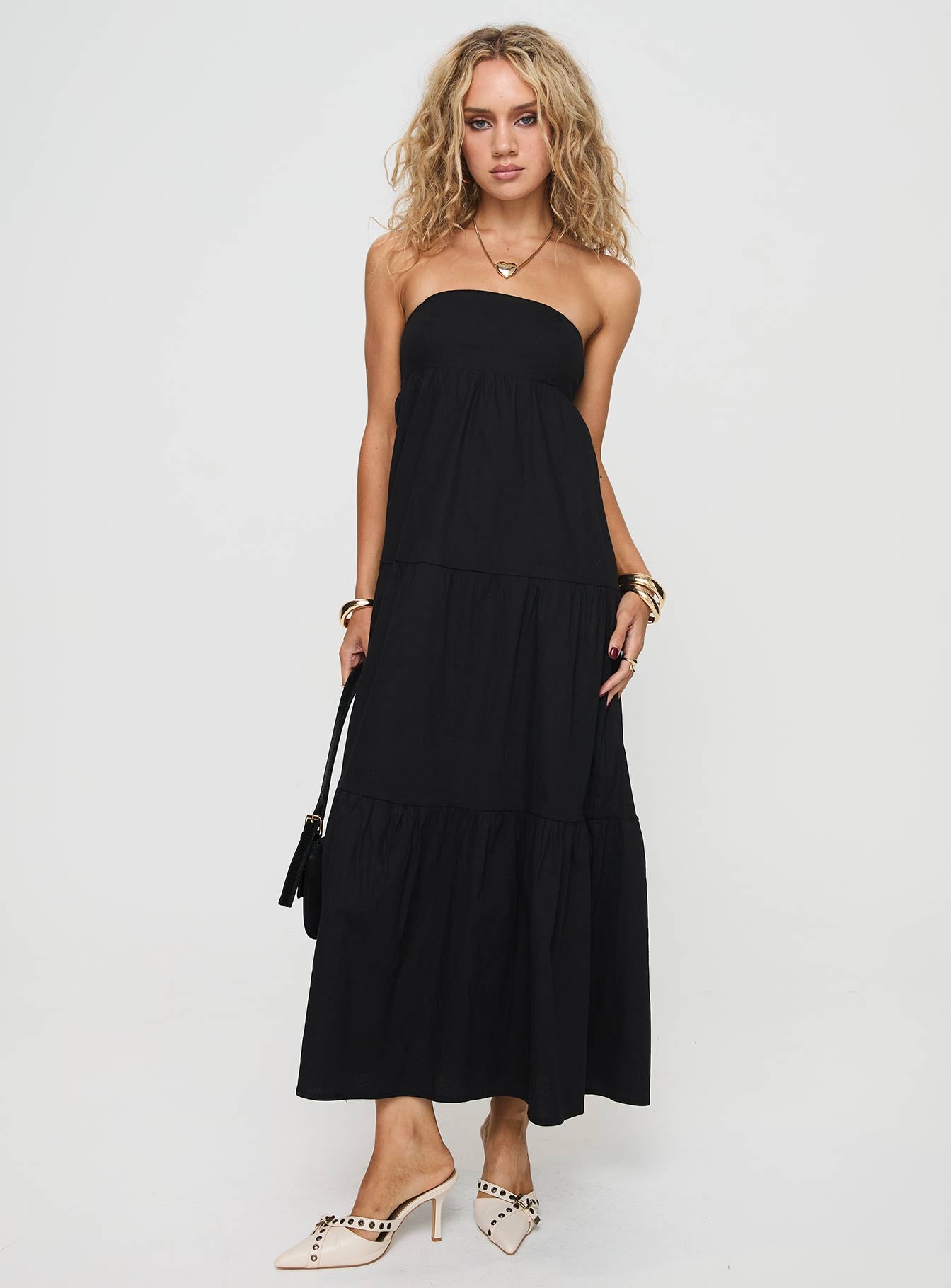 Osment Maxi Dress Black、mySite、solidvoid